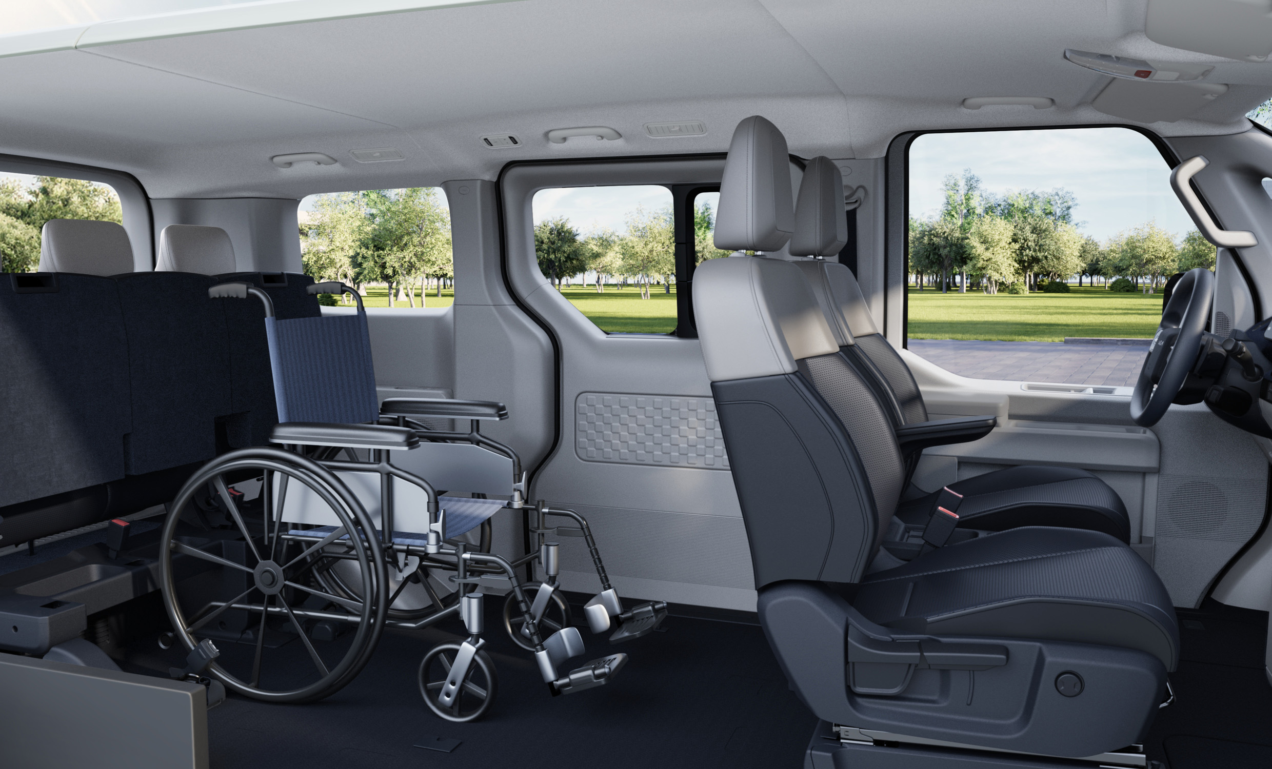 PV5 WAV의 실내 탑승공간