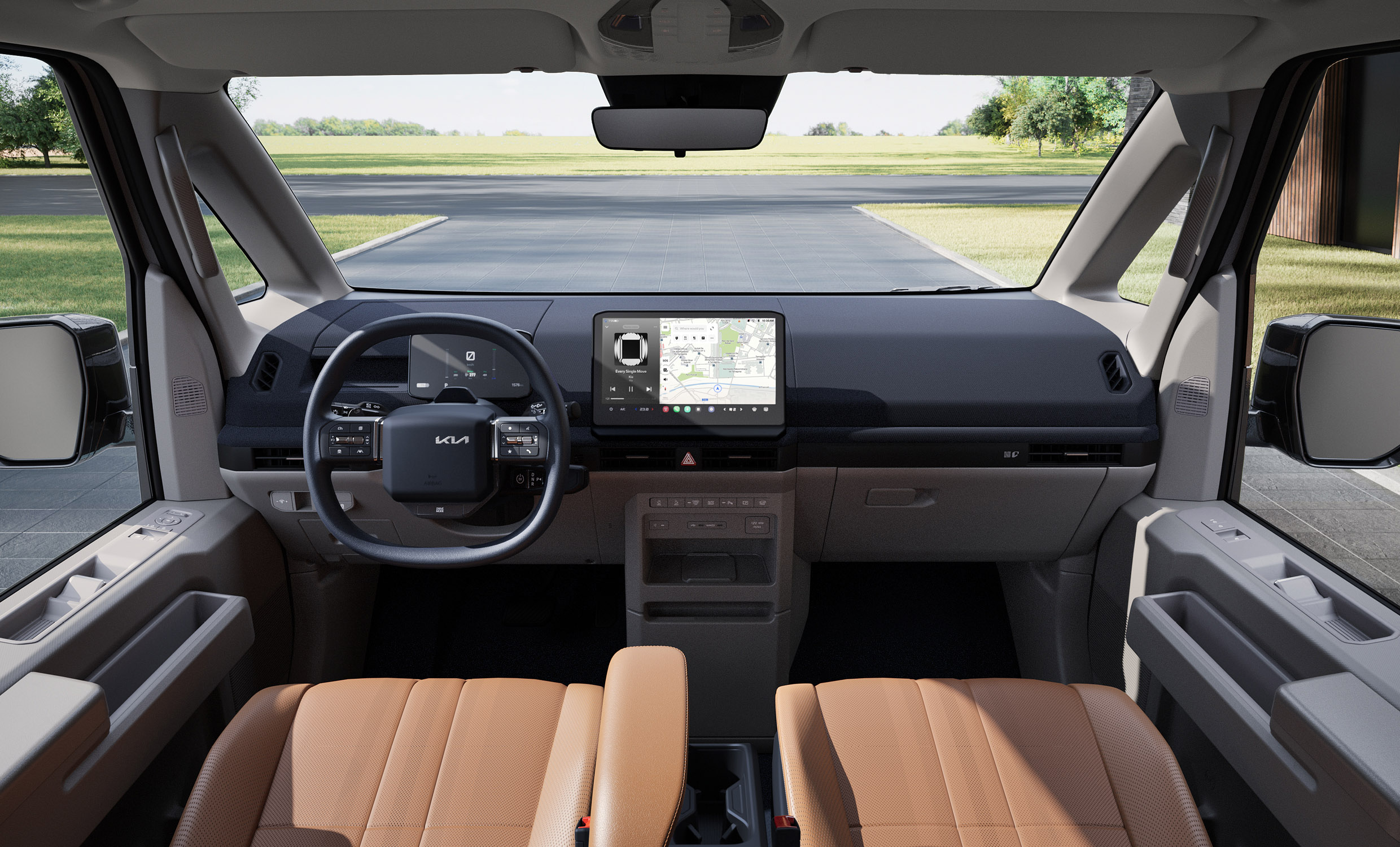 기아 PV5 1열 실내 모습