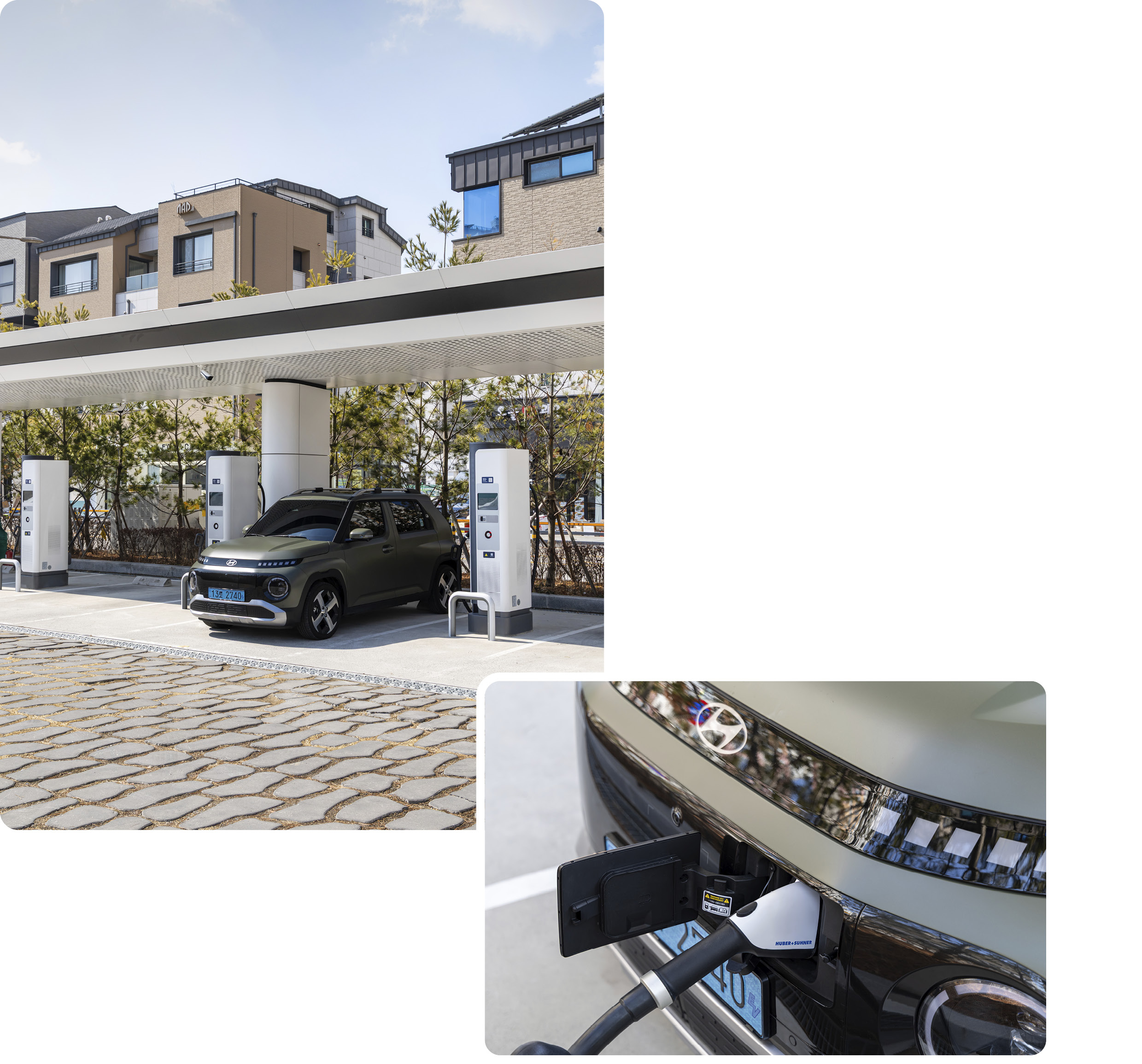 현대차 캐스퍼 일렉트릭의 충전 모습