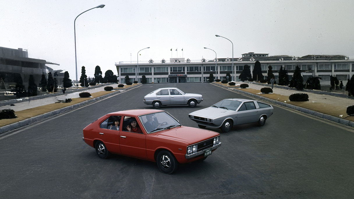 Pony and Pony Coupe stand together