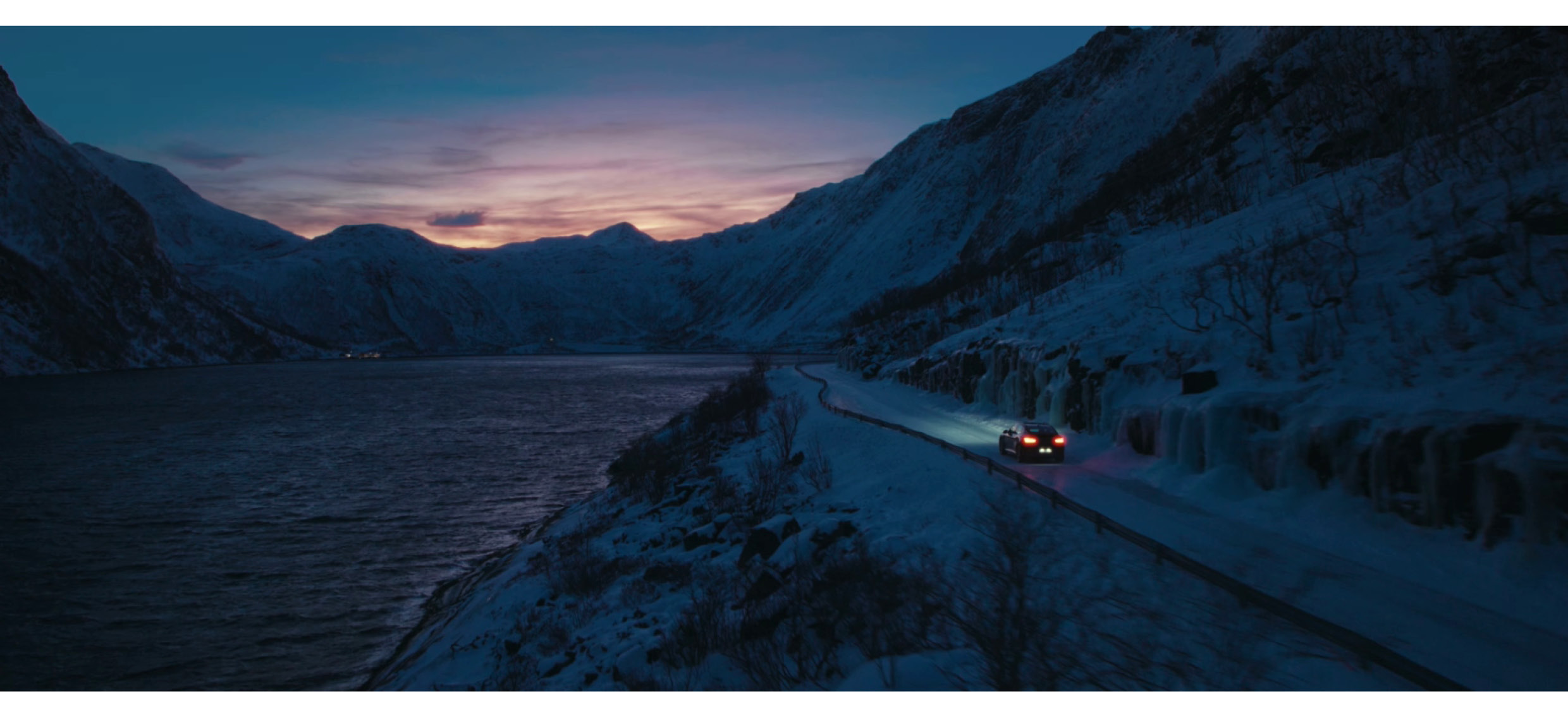 GV60 driving in Norwegian natural background