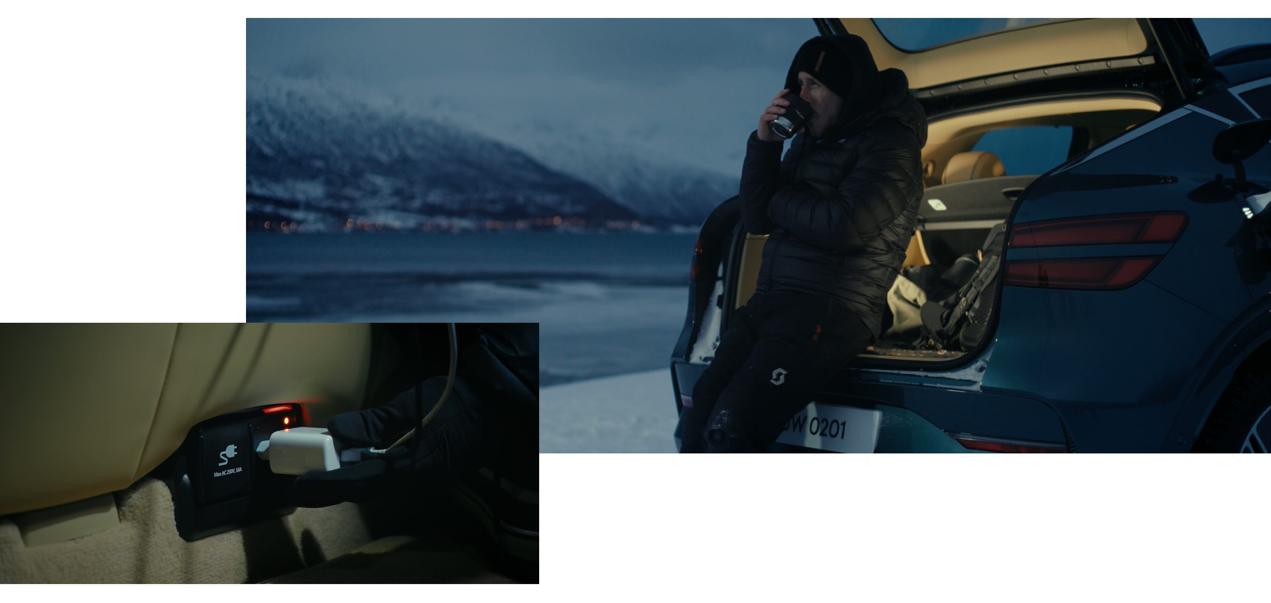 GV60 실내 V2L 작동 모습