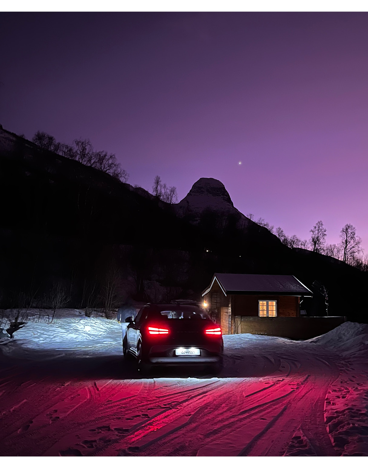 GV60 stops in Norwegian natural background