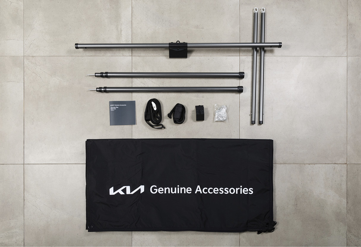 더 뉴 레이 전용 사이드 타프 구성품