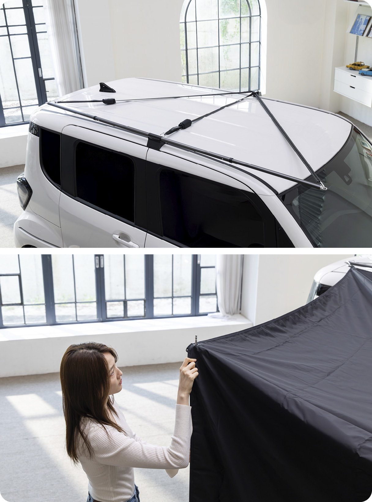 레이 사이드 타프 조립 과정