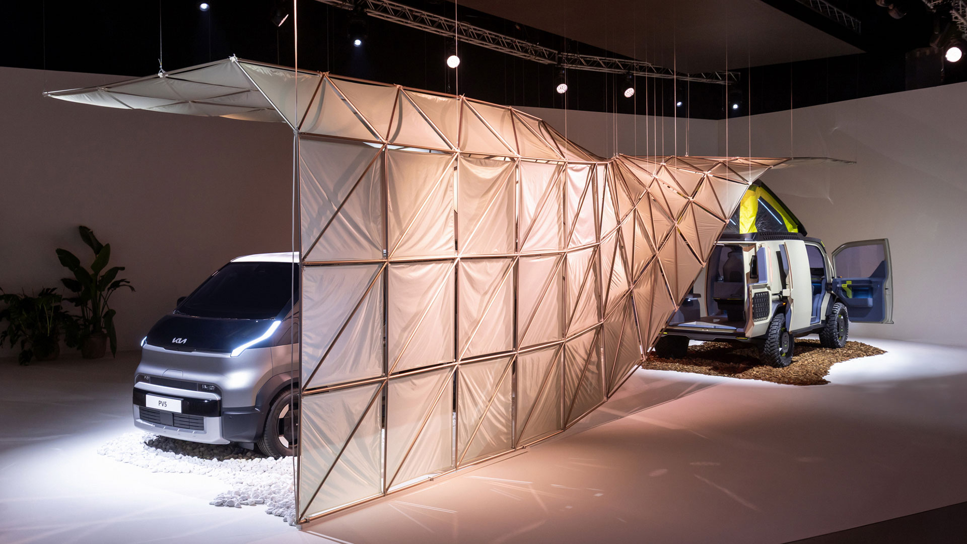 Kia ‘Transcend Journey’ design installation showcases Kia PV5, PV5 WKNDR and Concept EV2 at Milan Design Week 2025