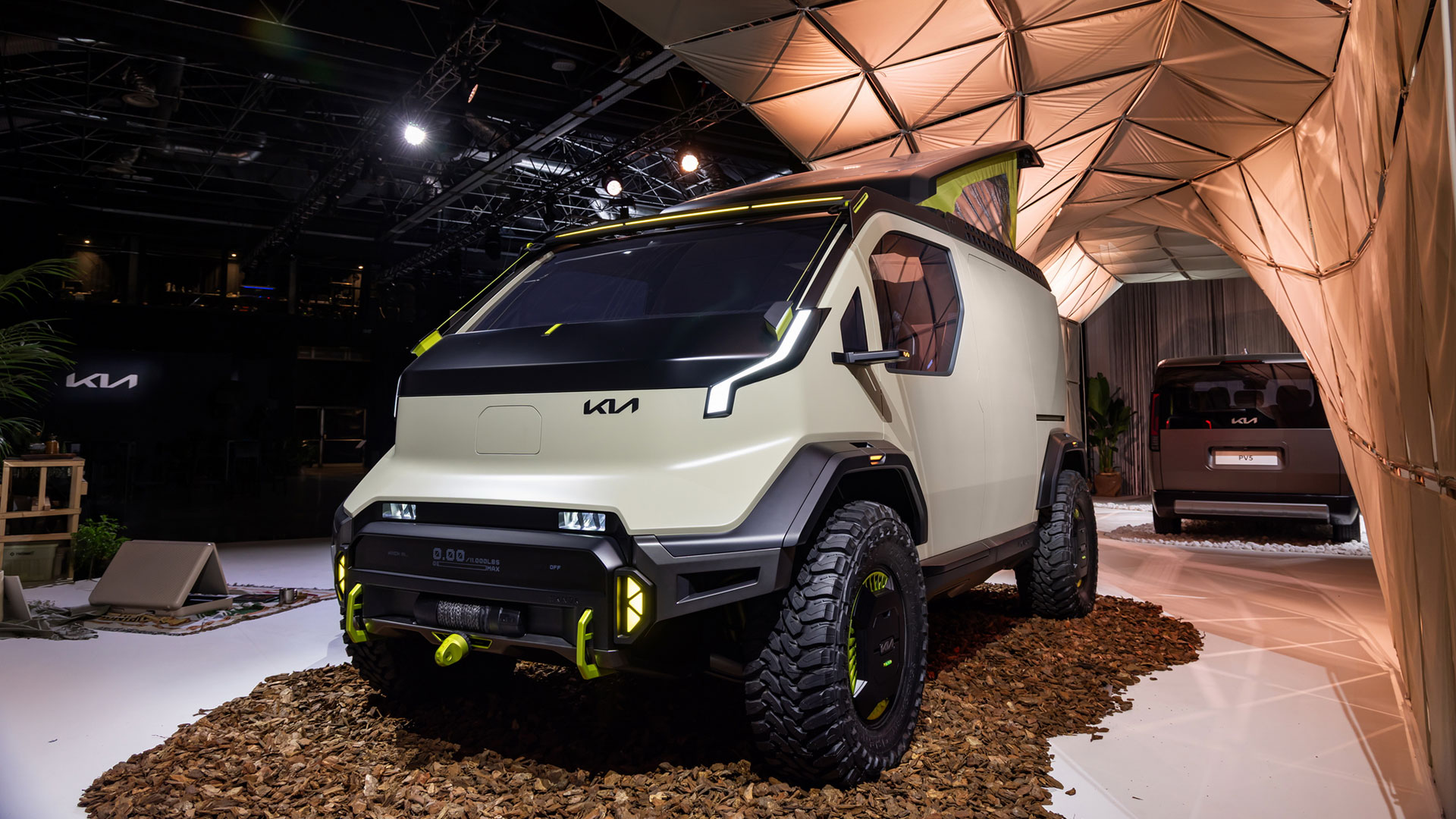 Kia ‘Transcend Journey’ design installation showcases Kia PV5, PV5 WKNDR and Concept EV2 at Milan Design Week 2025