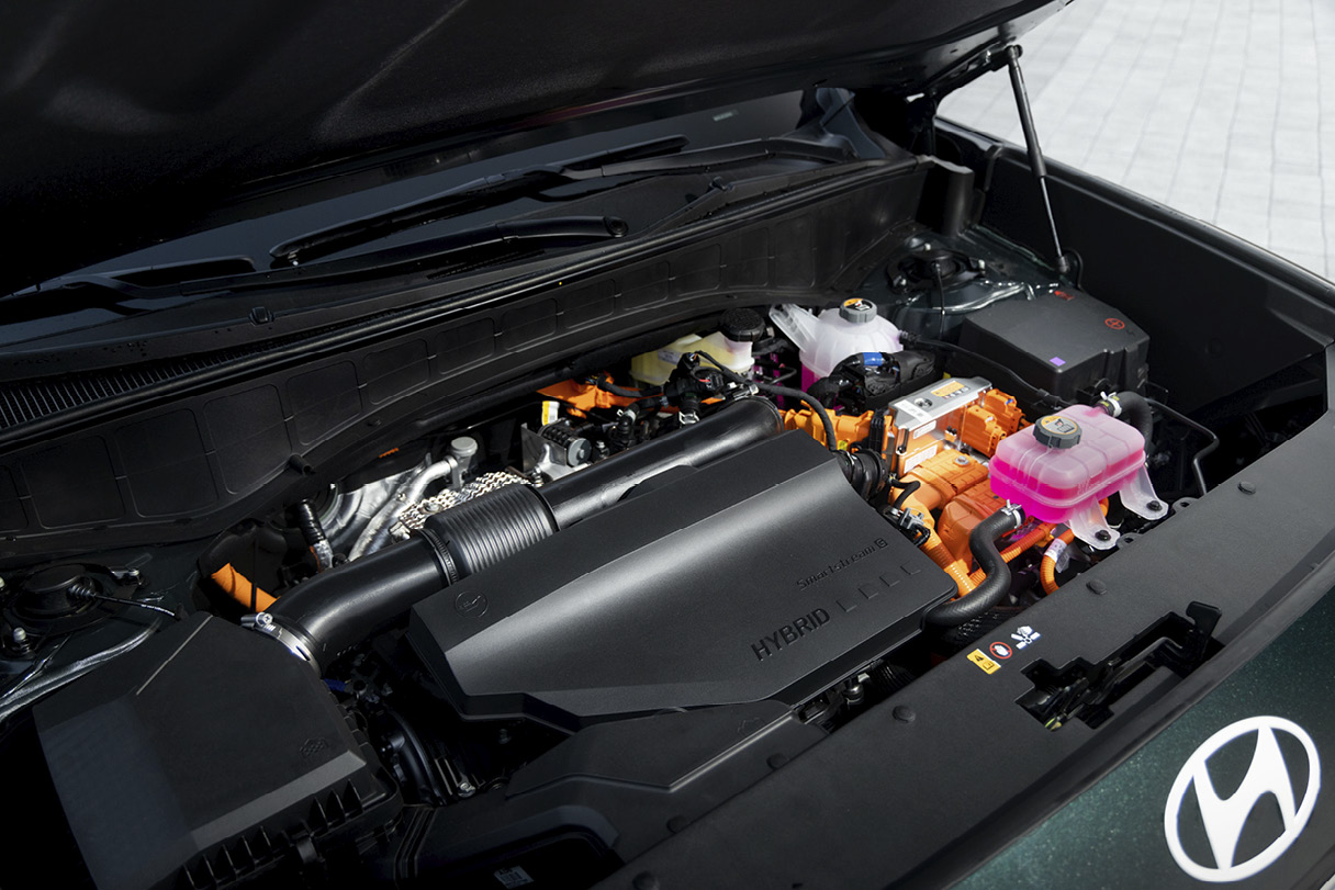 팰리세이드 하이브리드 엔진룸