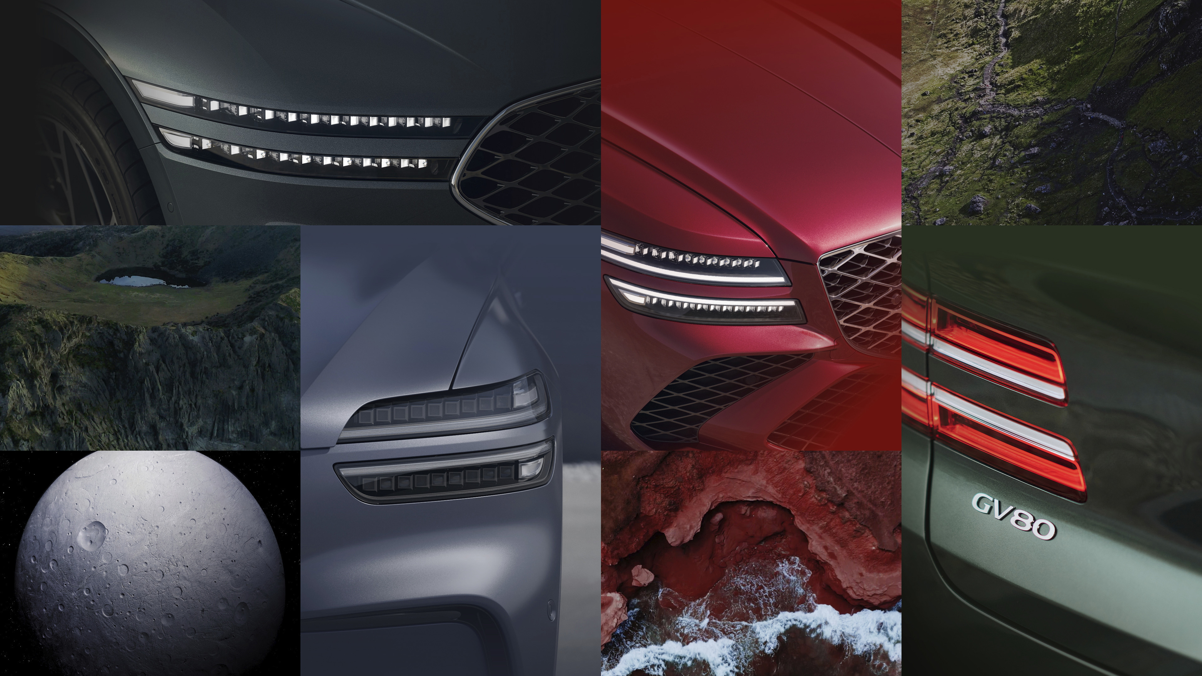 제네시스 차량 컬러와 오브제