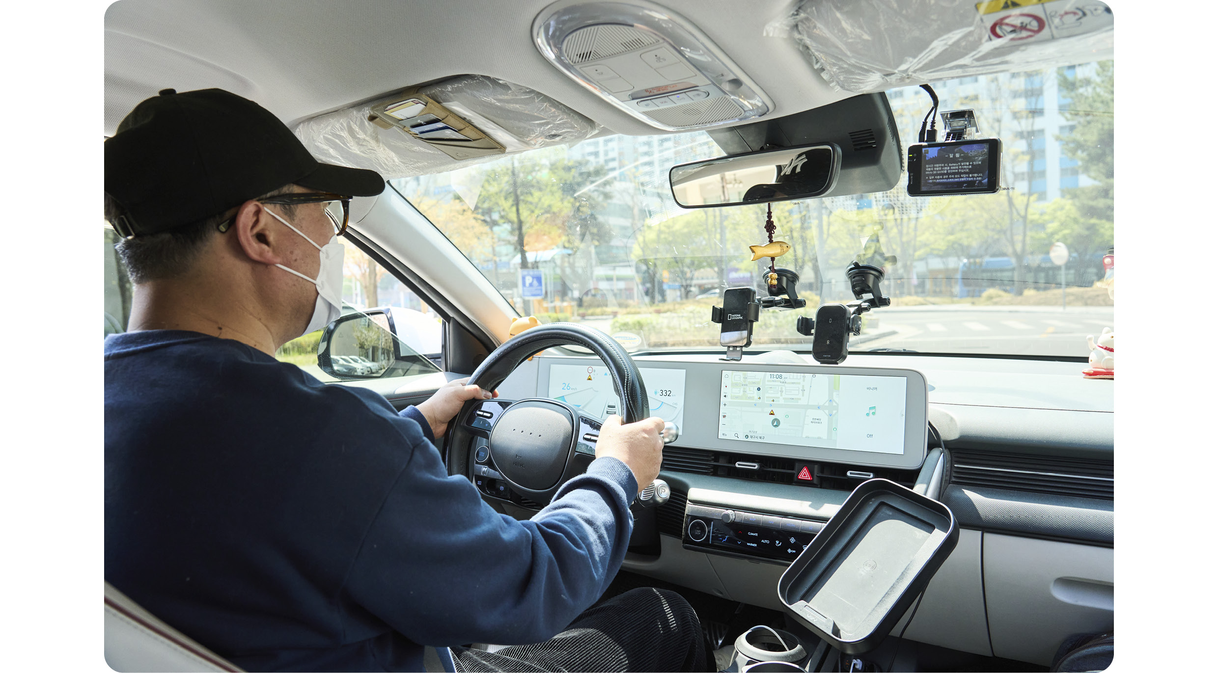 The driver of the Ioniq 5