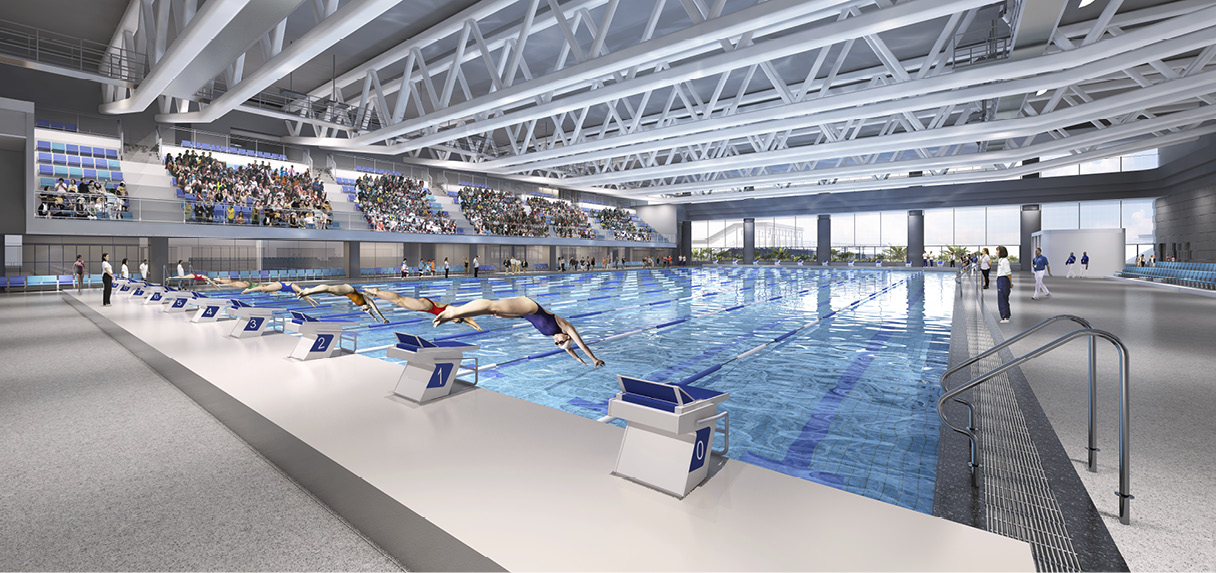 싱가포르 풍골 스포츠센터의 모습