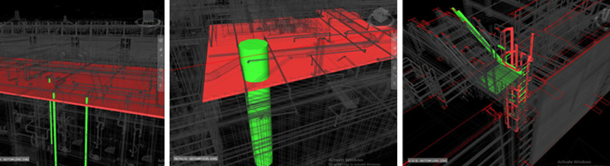 현대건설이 건축에 활용하는 건축 정보 모델의 작동 모습