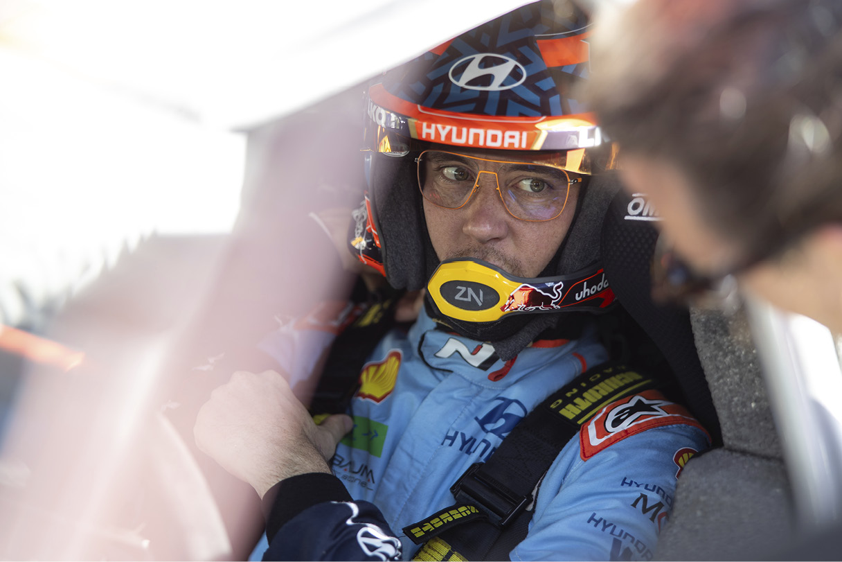 Rally Driver inside the car