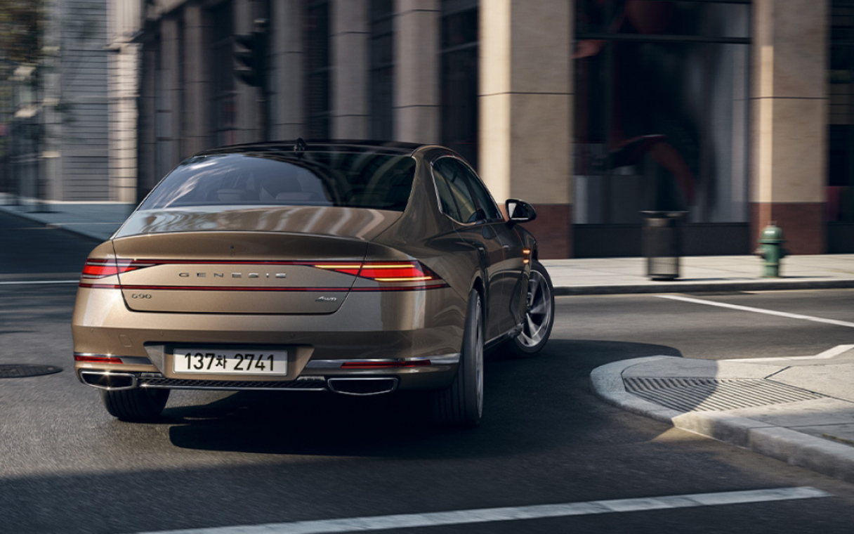 G90의 후륜 조향 시스템