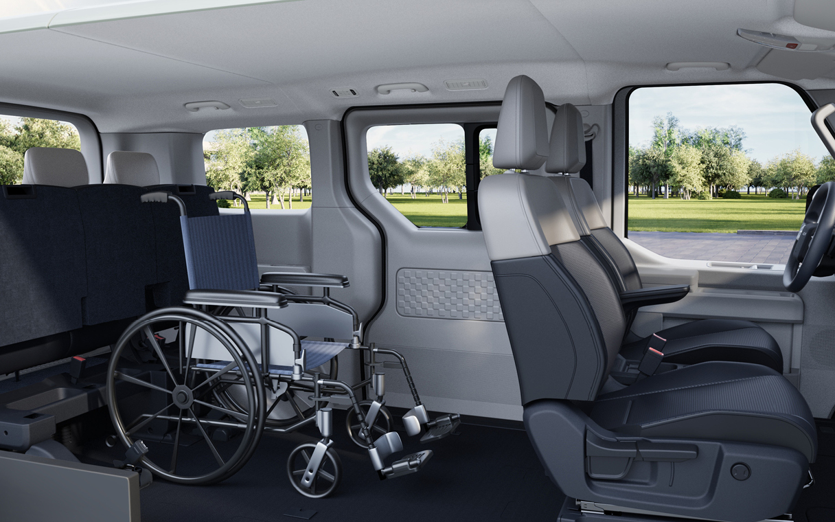 기아 PV5에 휠체어를 실은 모습