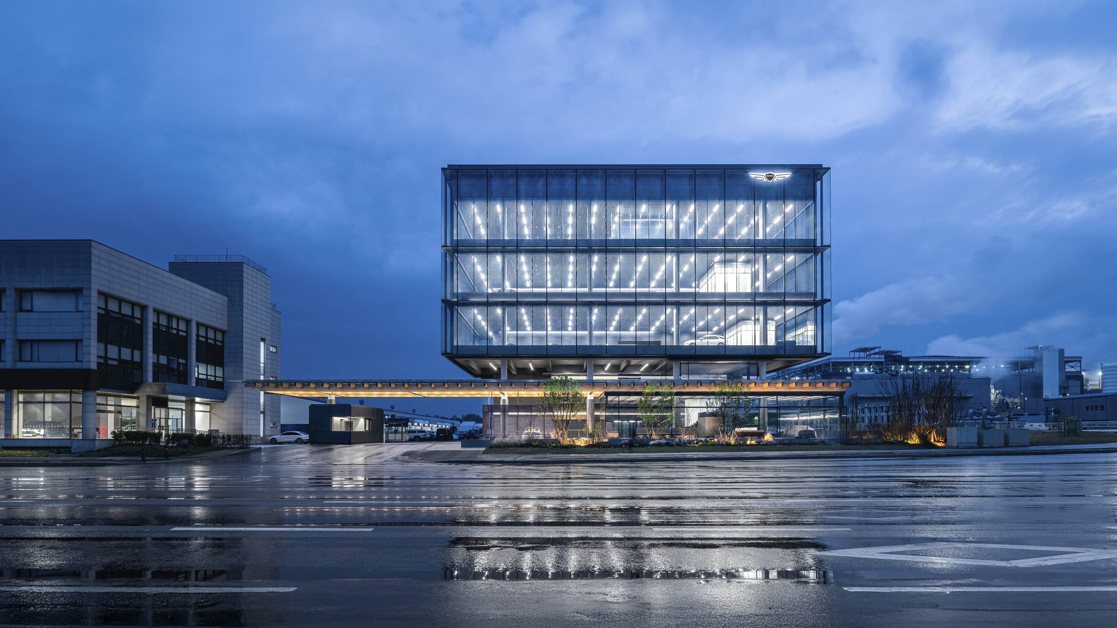 제네시스 청주 전시장의 전경