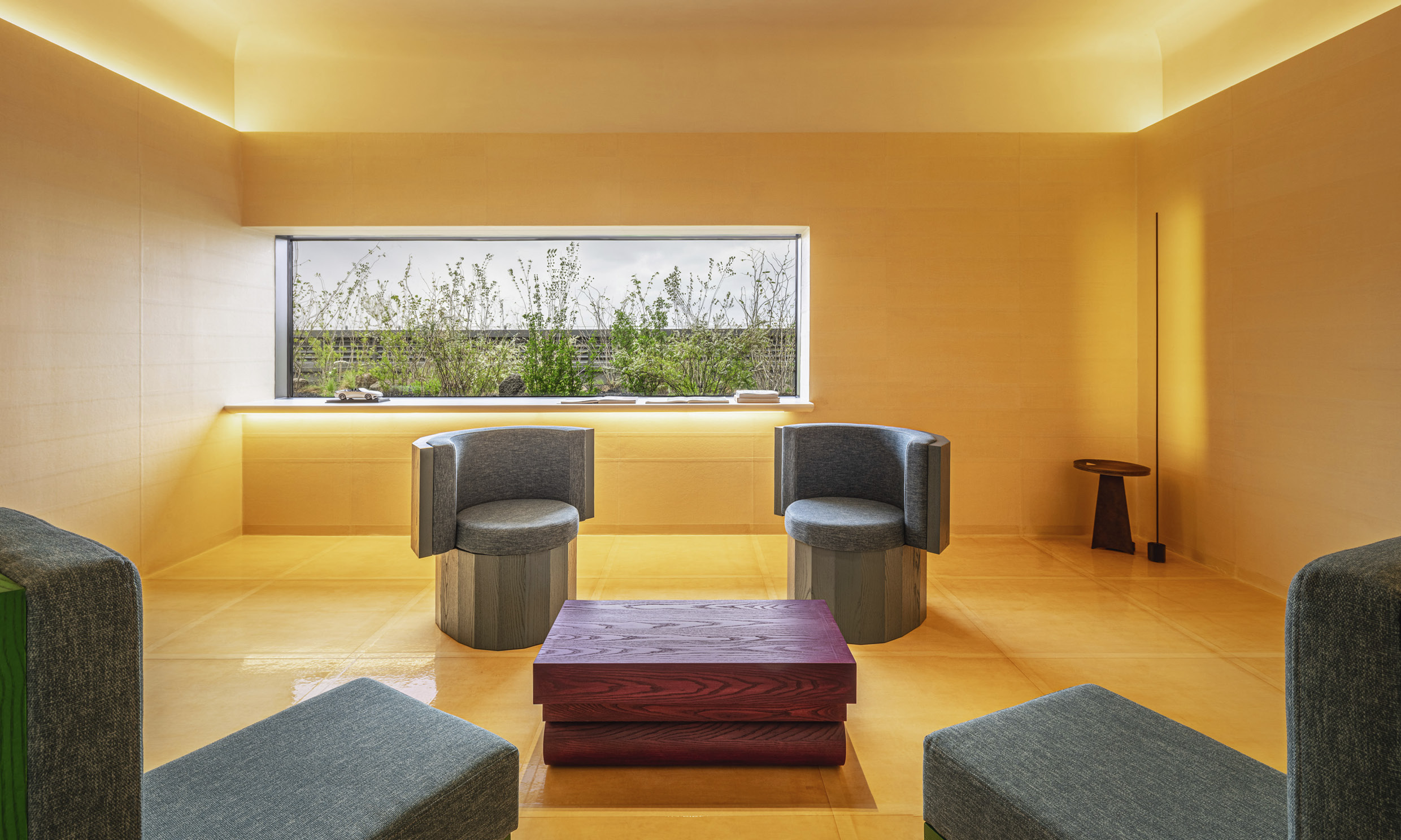 제네시스 청주 전시장의 실내 전경