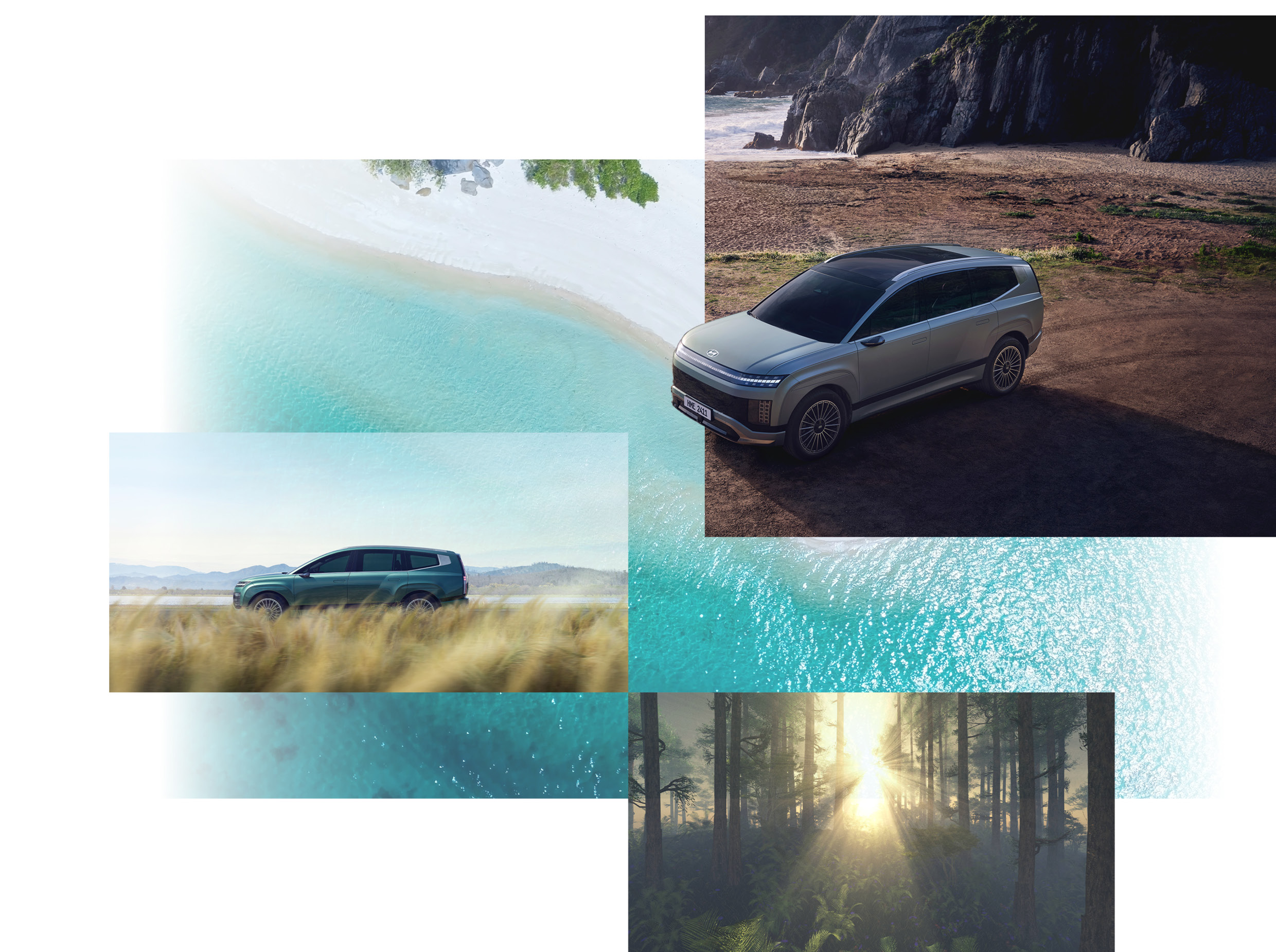 아이오닉 9과 자연의 모습