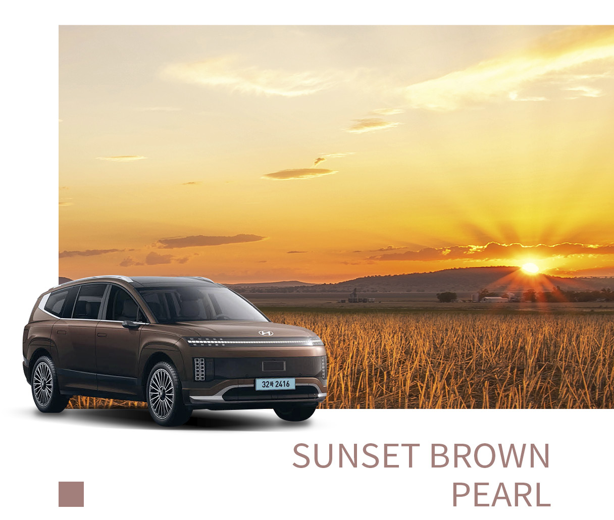 아이오닉 9의 썬셋 브라운 펄 컬러