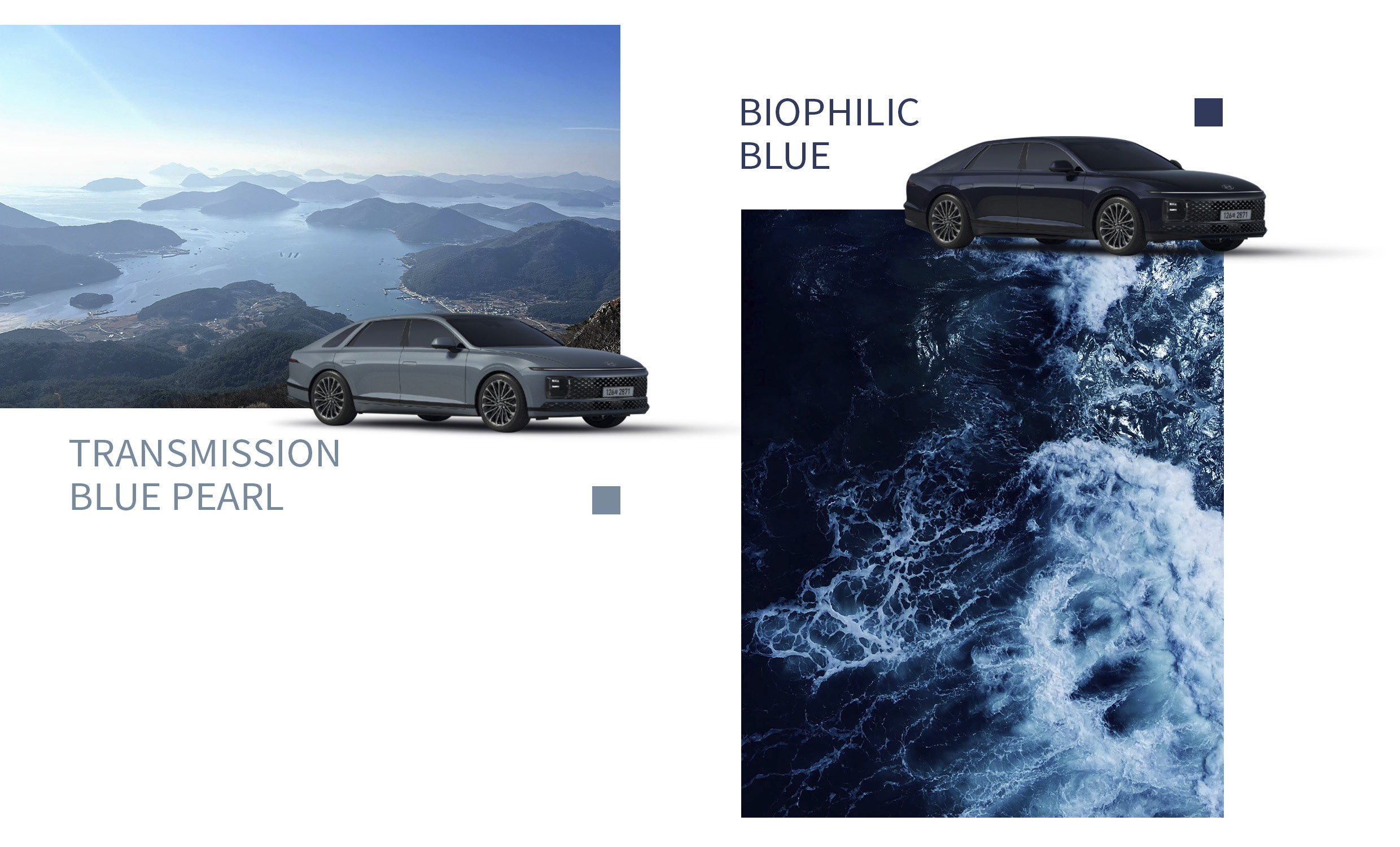 그랜저의 트랜스미션 블루펄, 바이오필릭 블루 컬러