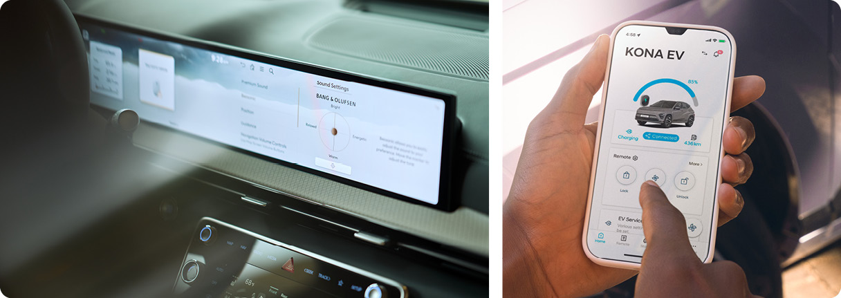 What car infotainment systems and mobile phone apps look like