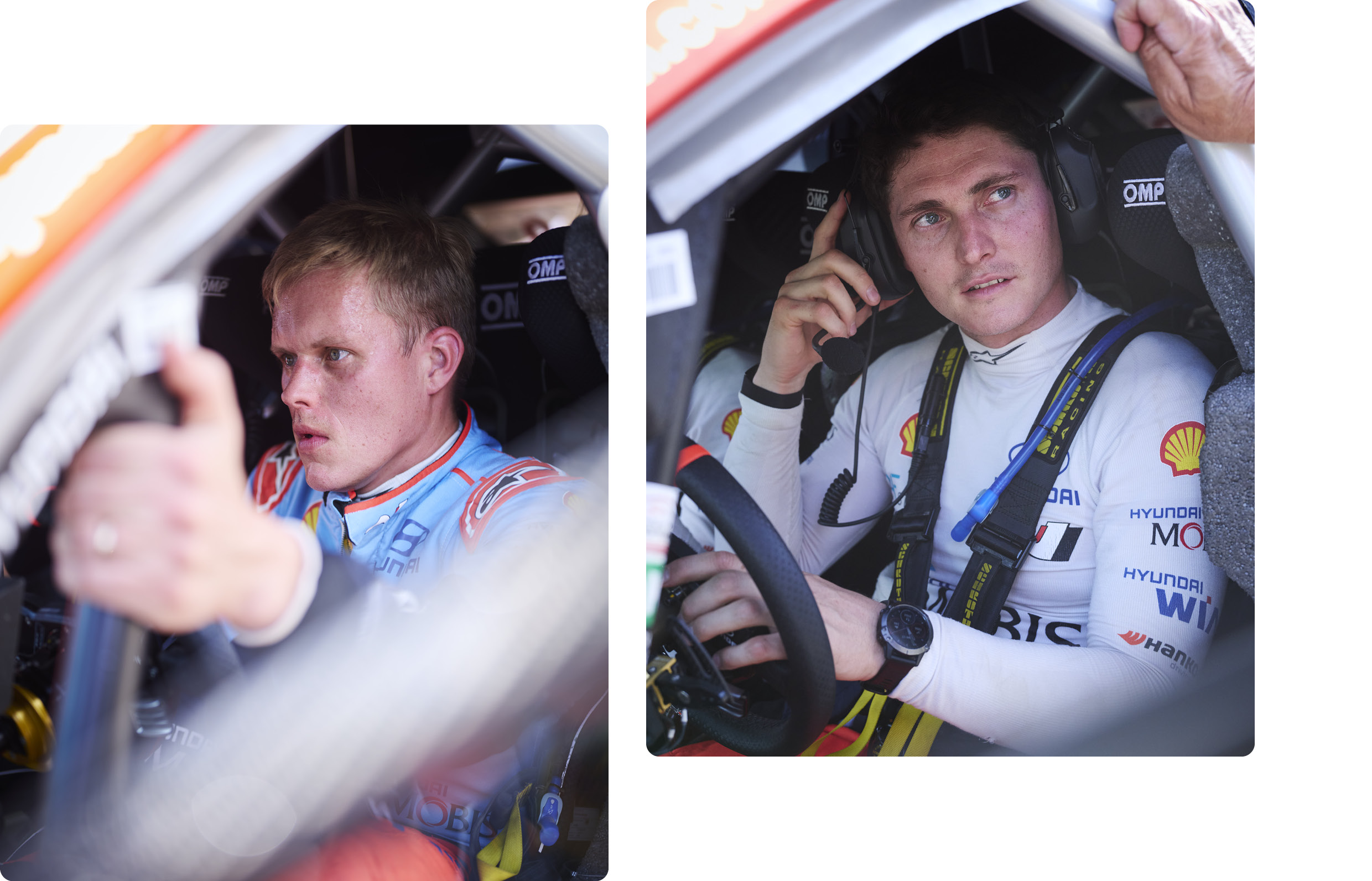 2025 WRC 5라운드 포르투갈 랠리에 출전한 현대 월드랠리팀 선수들의 모습