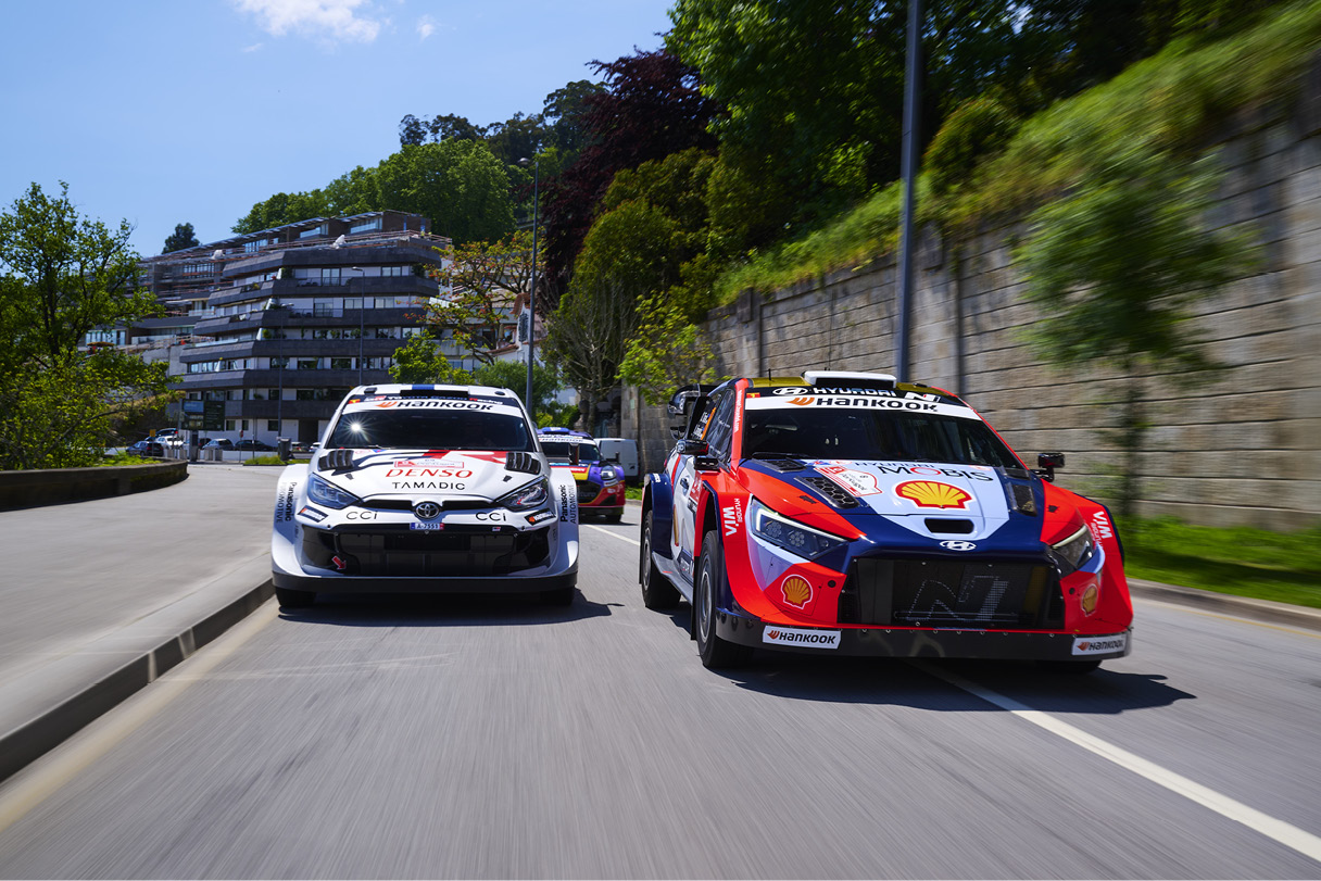 2025 WRC 5라운드 포르투갈 랠리 경주차들의 주행 모습