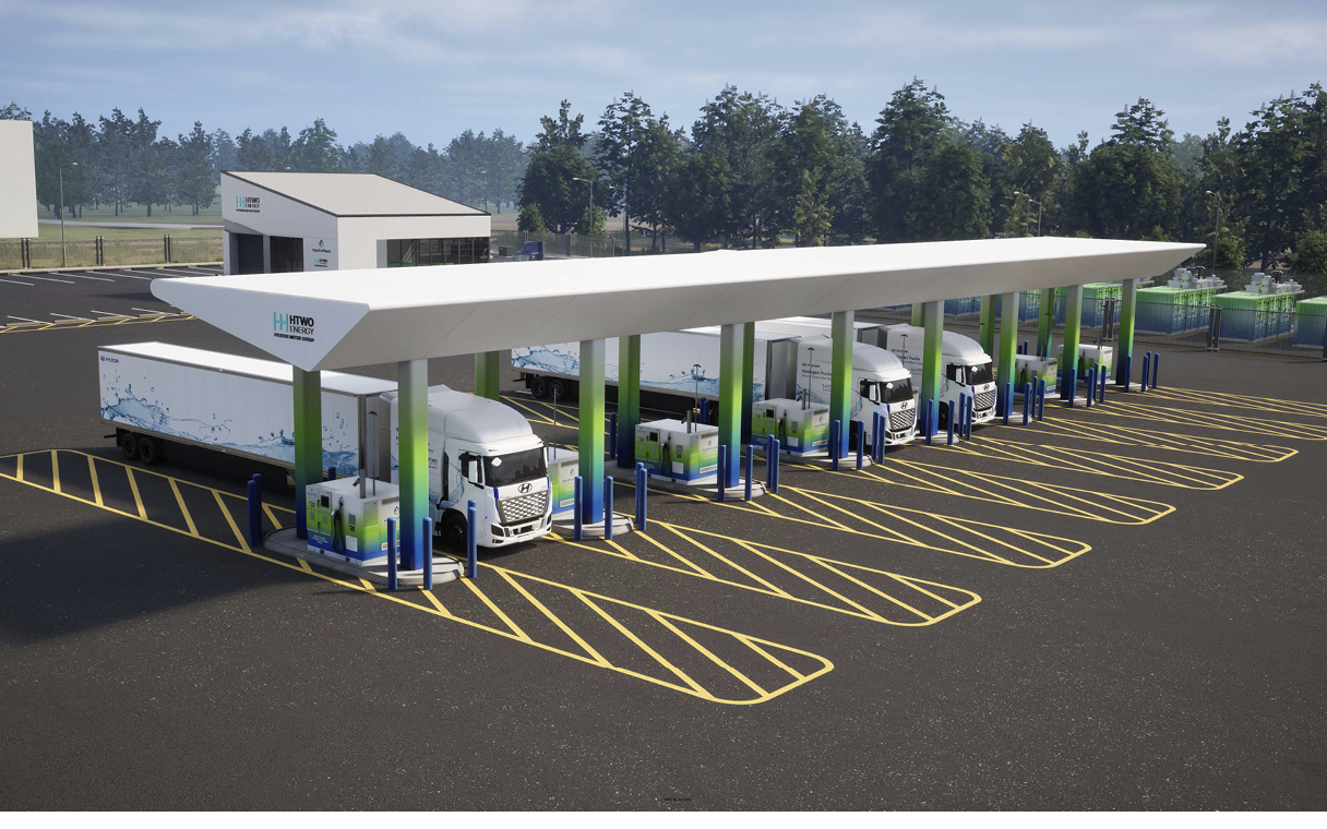 미국 서배너주에 조성 중인 HTWO 에너지 서배너의 조감도