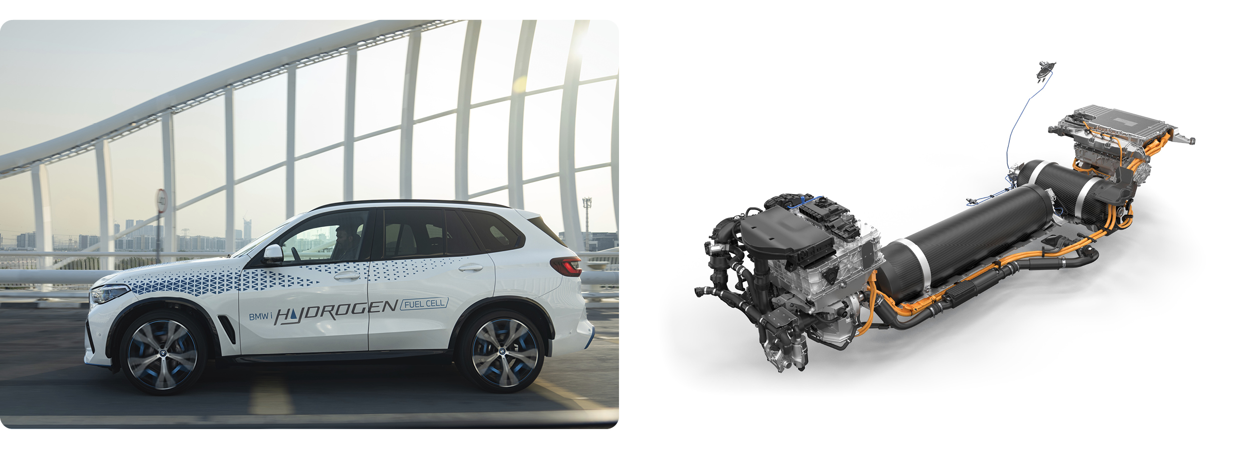 BMW가 개발한 수소전기차 ix5 하이드로젠의 모습