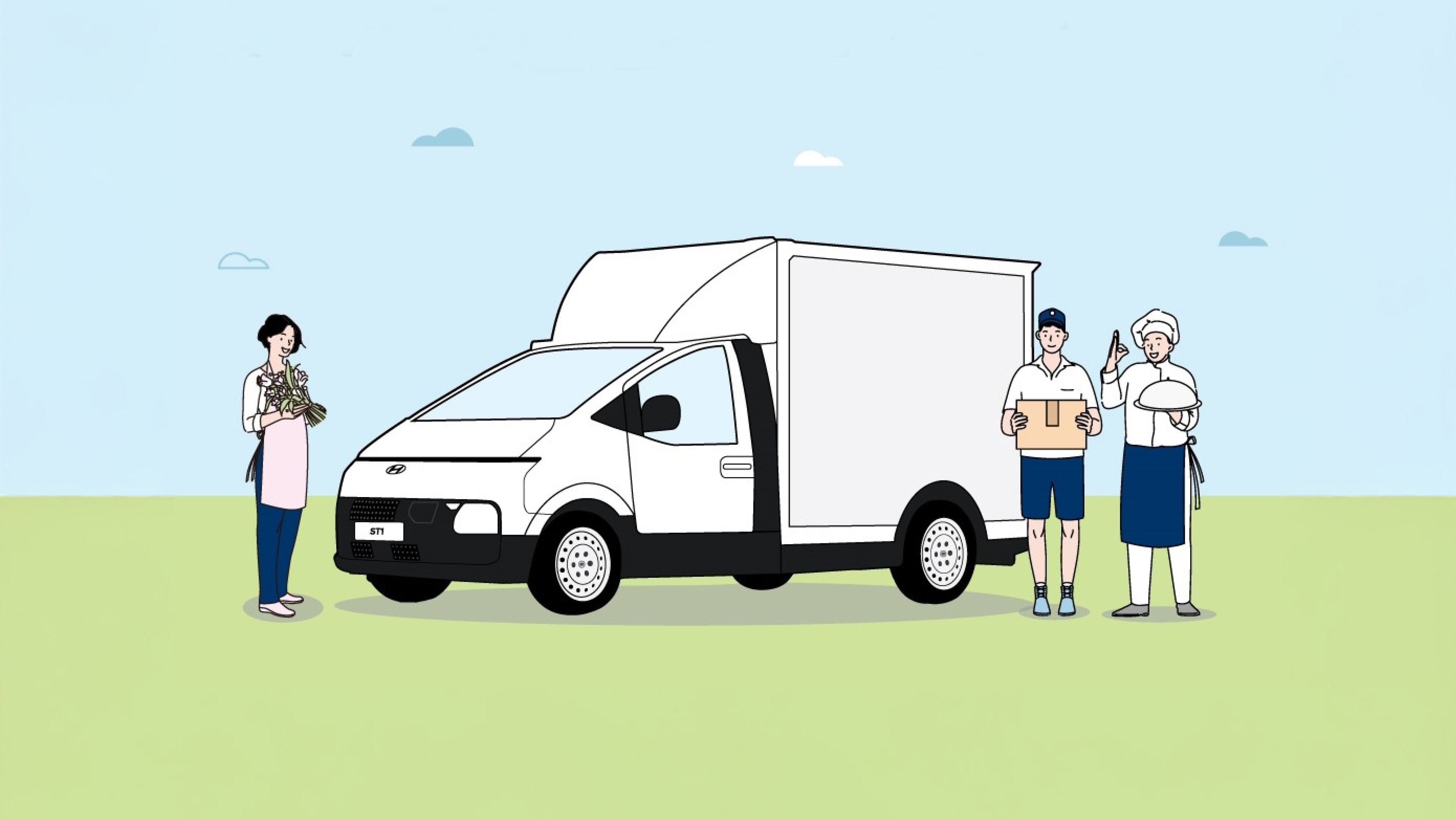 Illustration of Hyundai ST1's customers
