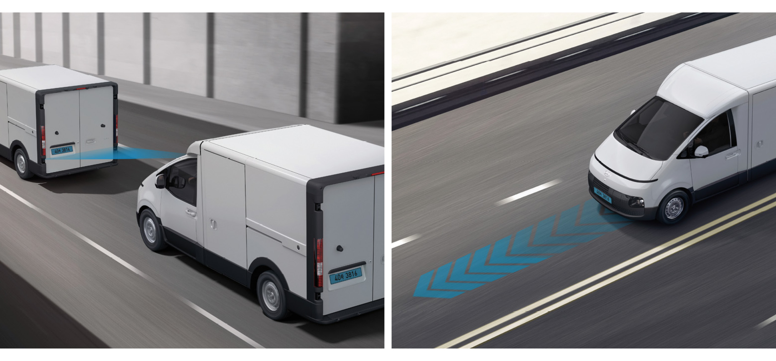 ST1에 적용된 각종 ADAS가 작동하는 모습