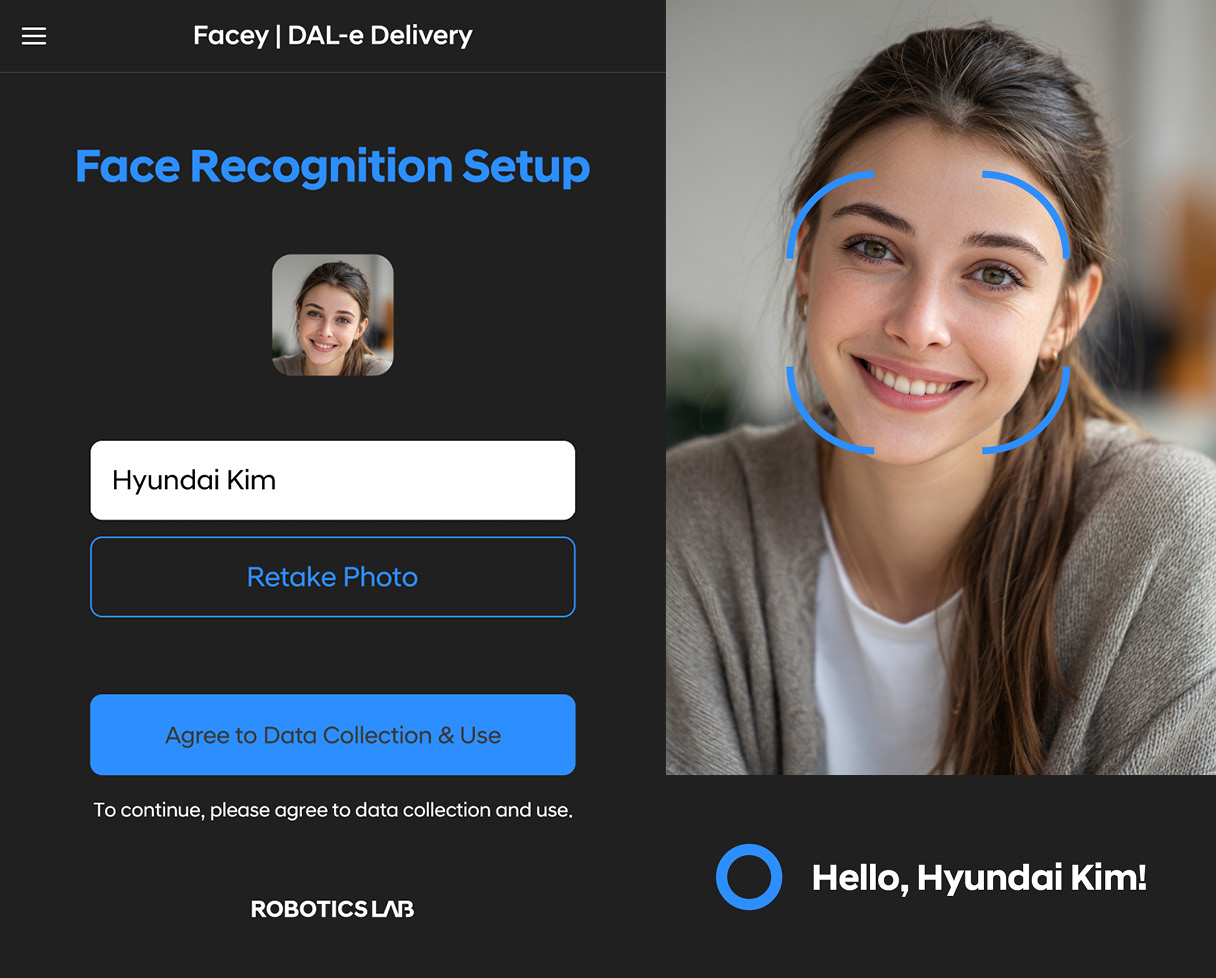 A demonstration of Hyundai Motor Group's facial recognition system