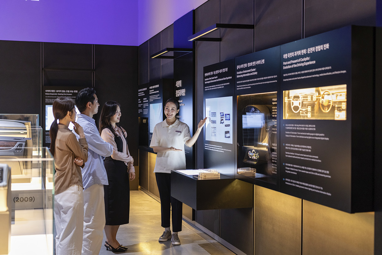 Visitors taking a tour of the UX Studio