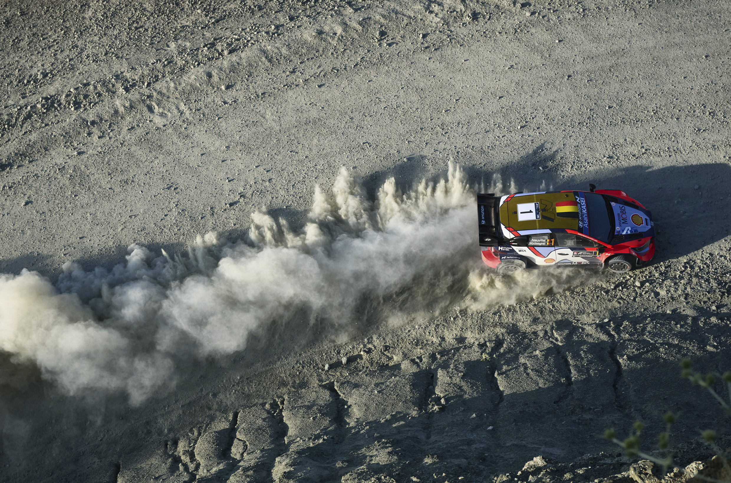 Hyundai Team's Rally Car Running Acropolis Rally