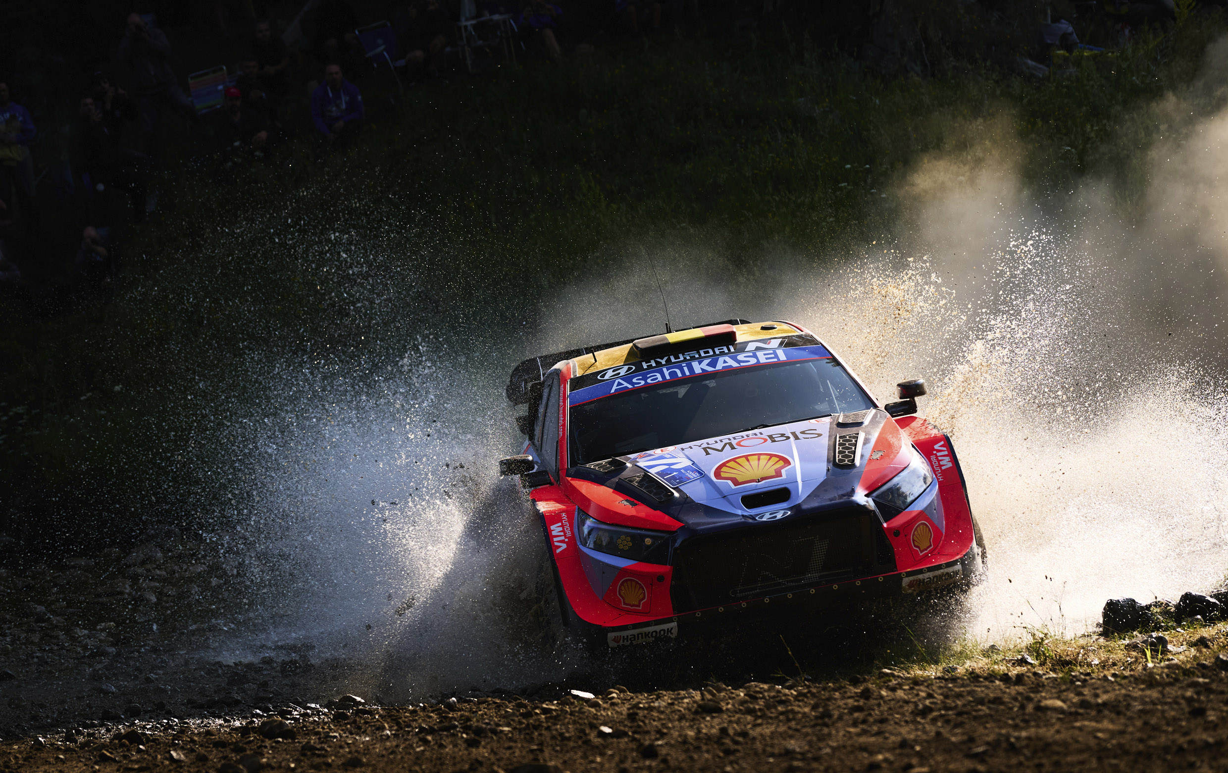 Hyundai Team's Rally Car Running Acropolis Rally