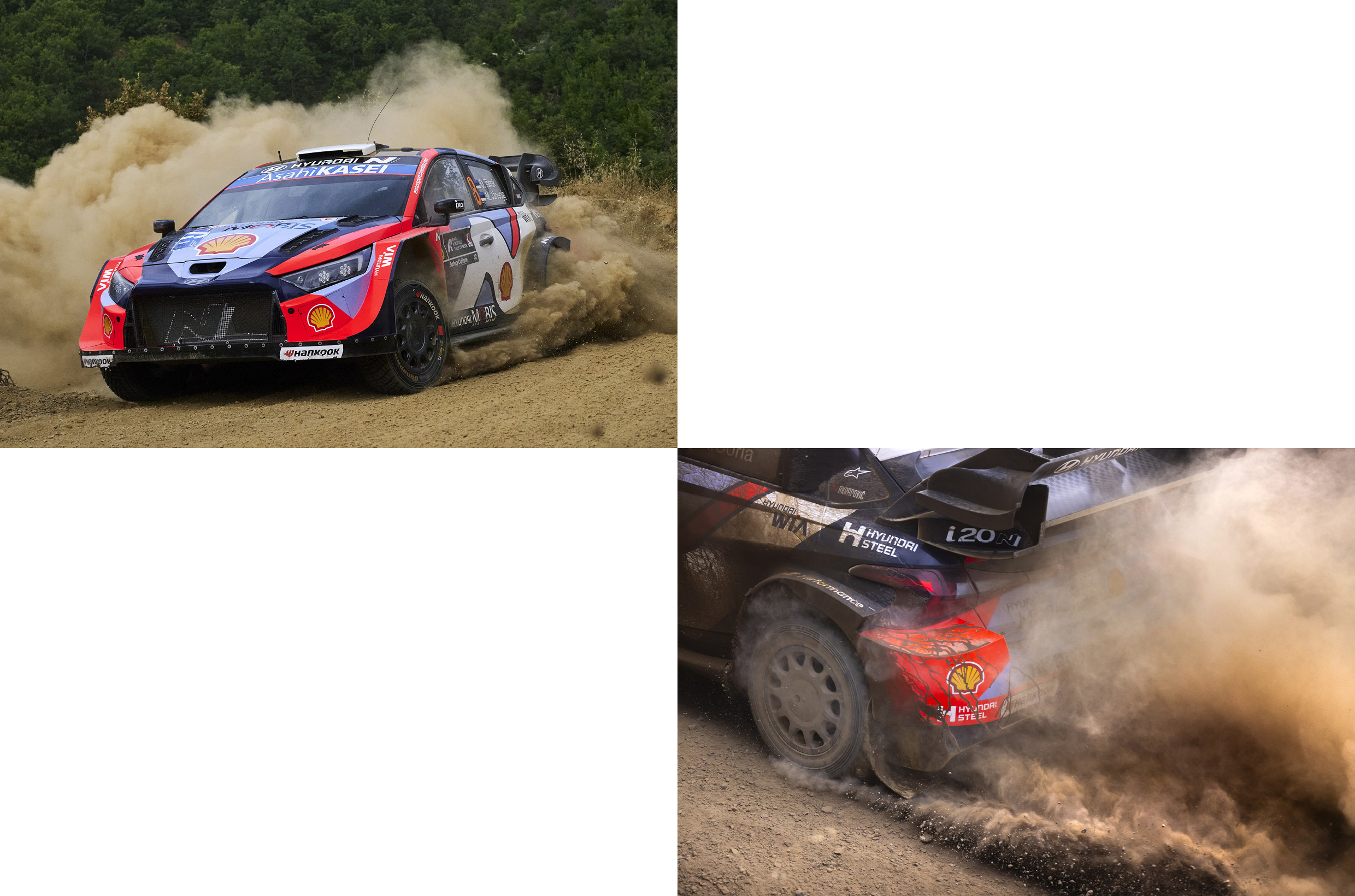 Hyundai Team's Rally Car Running Acropolis Rally