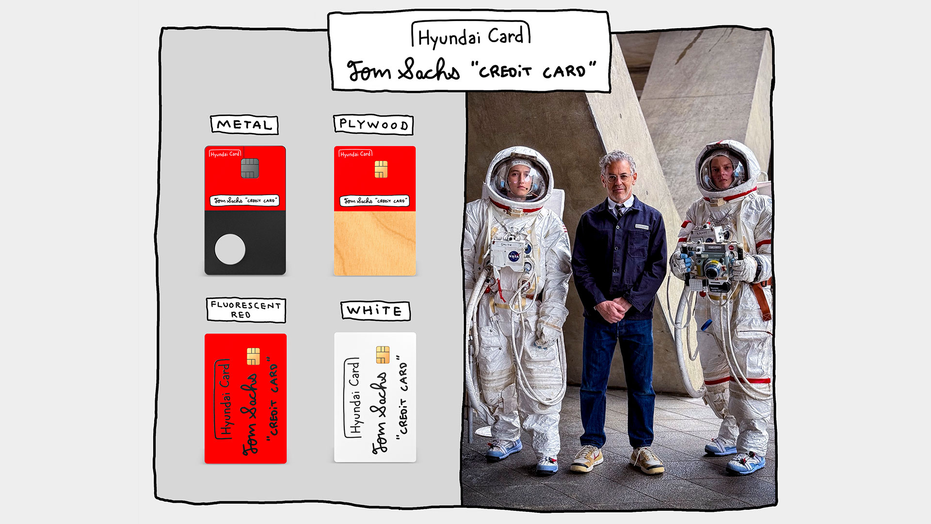 현대카드,  '현대미술의 아이콘' 톰 삭스가 디자인한 '톰 삭스 크레딧 카드' 공개