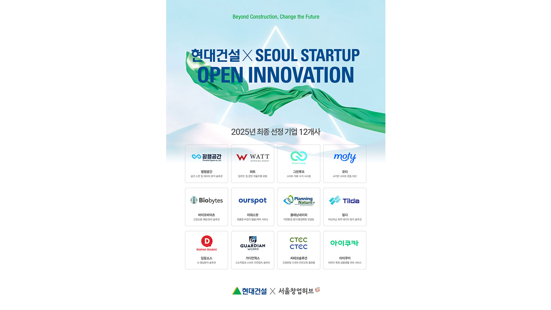현대건설, 건설 기술 혁신 주도할 유망 스타트업 12개사 선정
