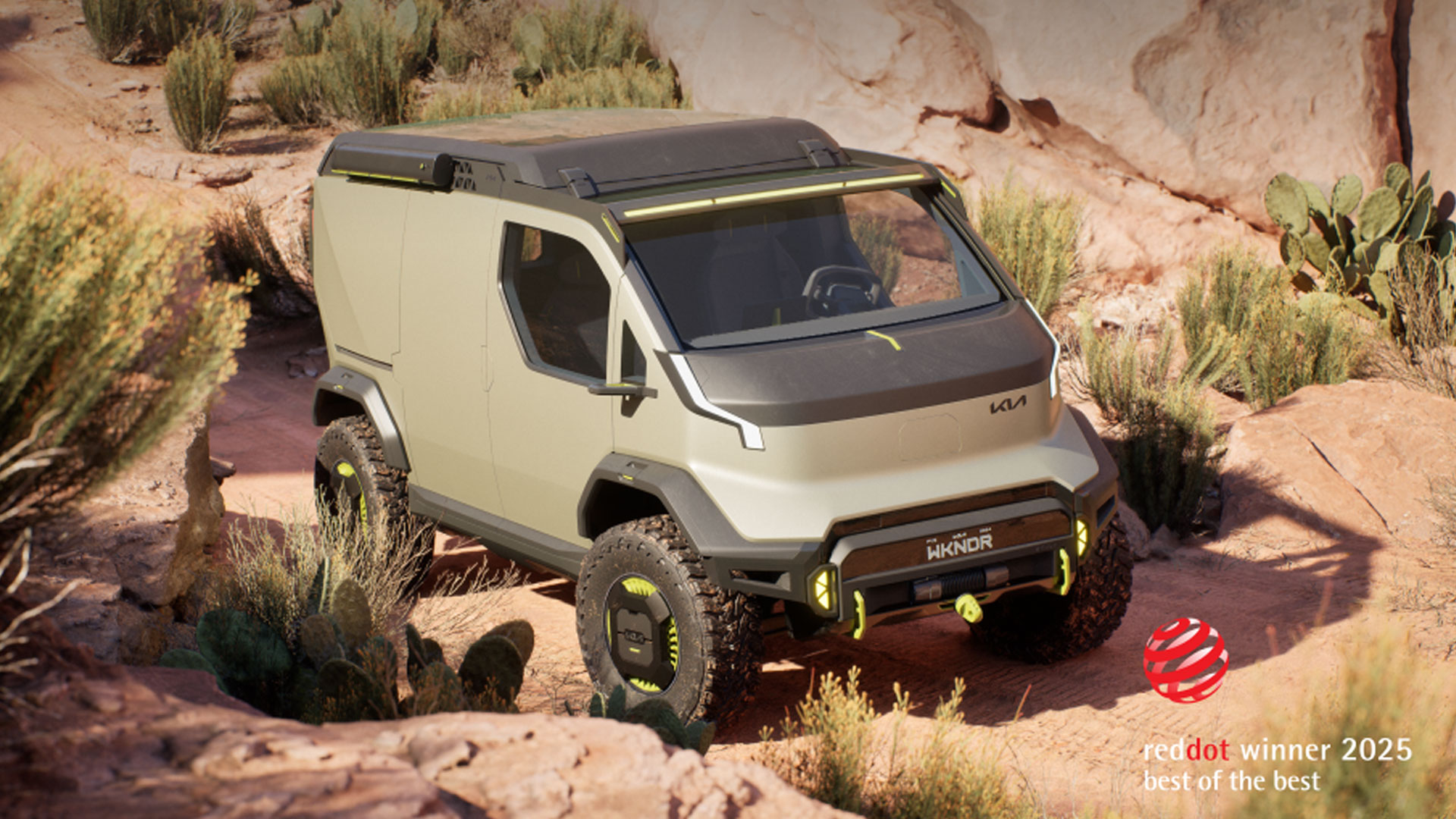 Kia design triumphs at Red Dot Award: Design Concept 2025 with five awards and top honor for PV5 WKNDR