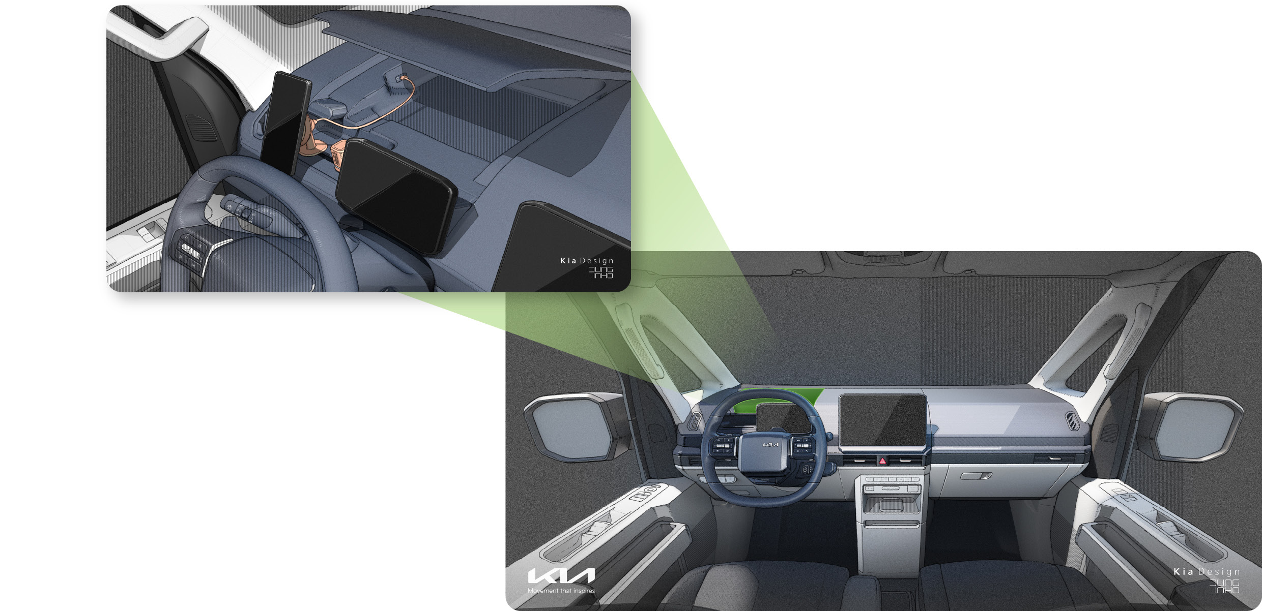 PV5 실내 디자인 렌더링