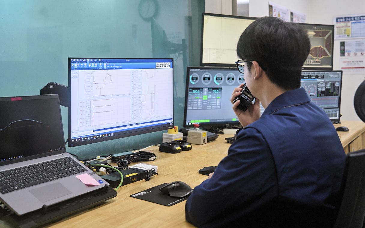 A researcher conducting a snow test