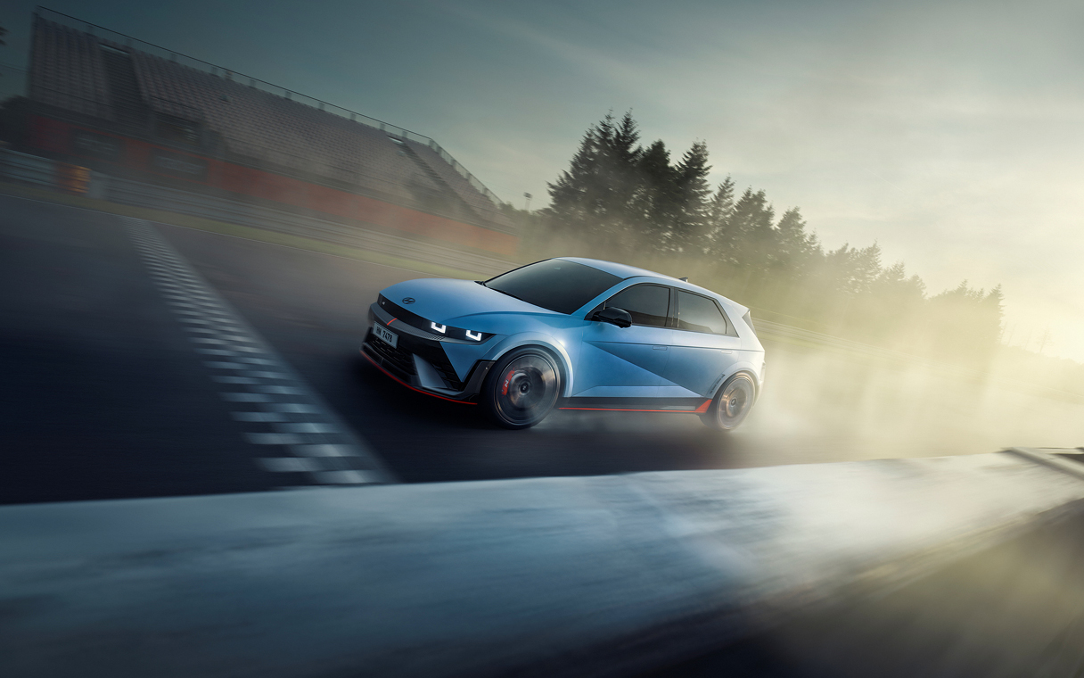 Ioniq 5N driving on the track