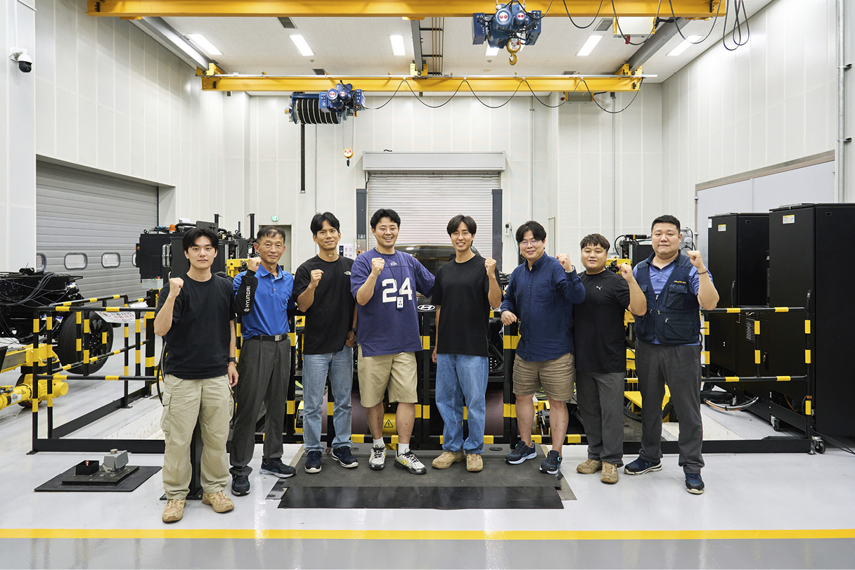 A group photo of researchers from the driving performance technology team