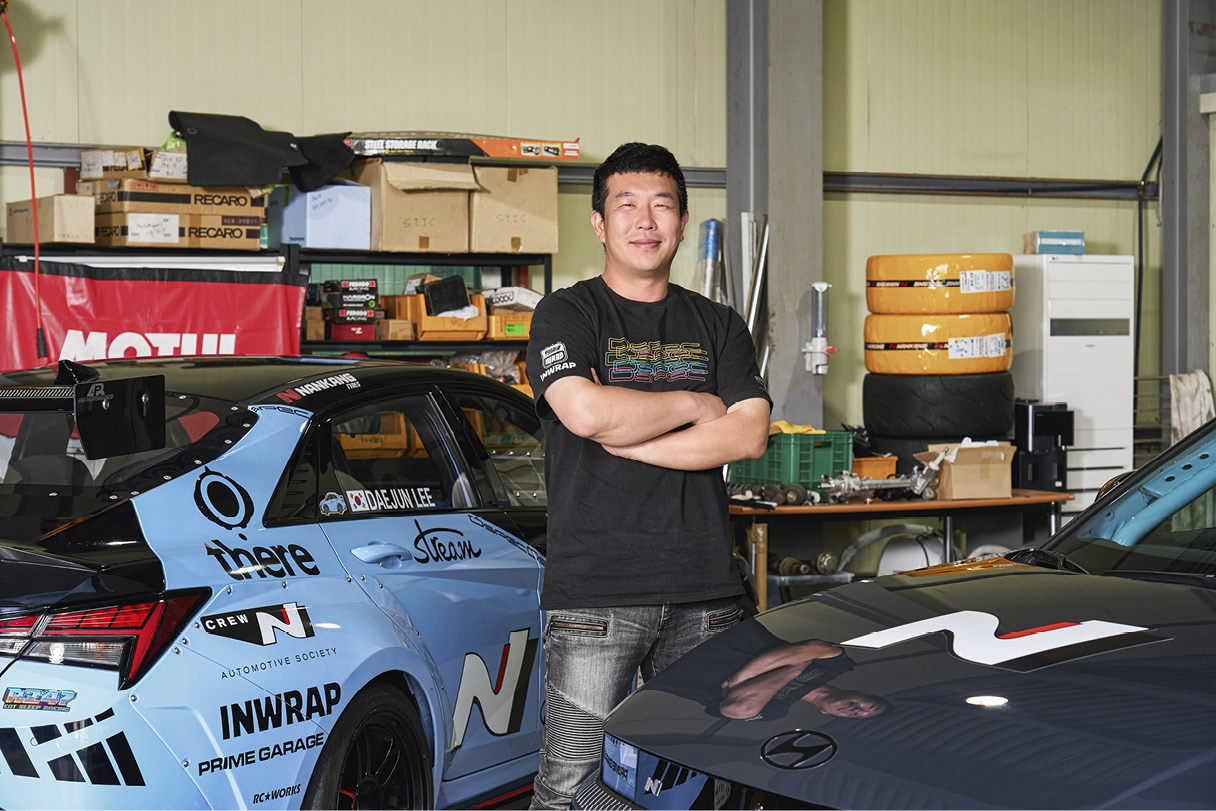 Cho Sungu in his garage