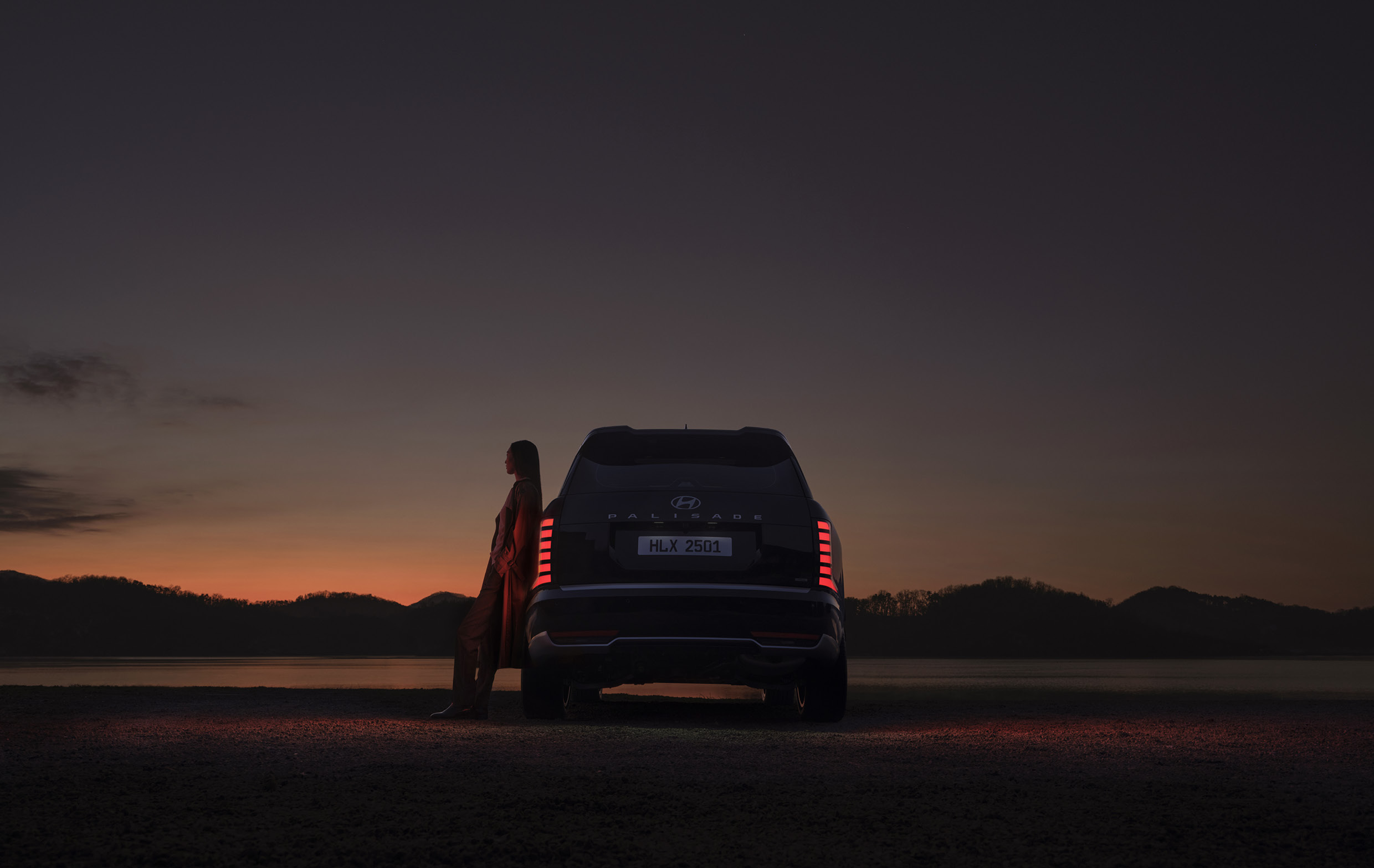 팰리세이드 하이브리드의 뒷모습