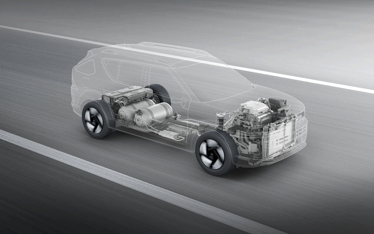 디 올 뉴 넥쏘의 파워트레인 투시도