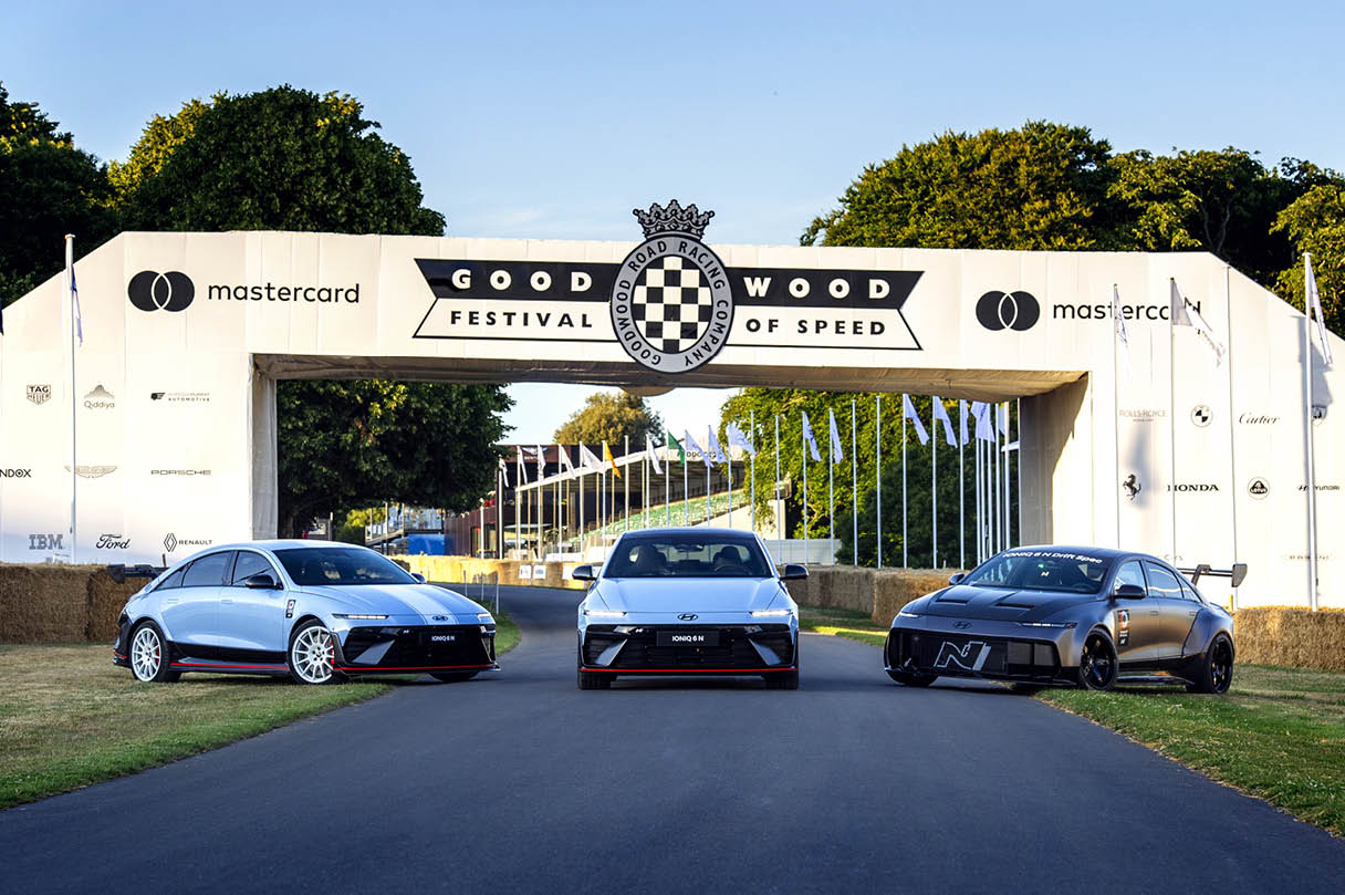 굿우드 스피드 오브 페스티벌에서 데뷔한 현대자동차 아이오닉 6 N의 모습