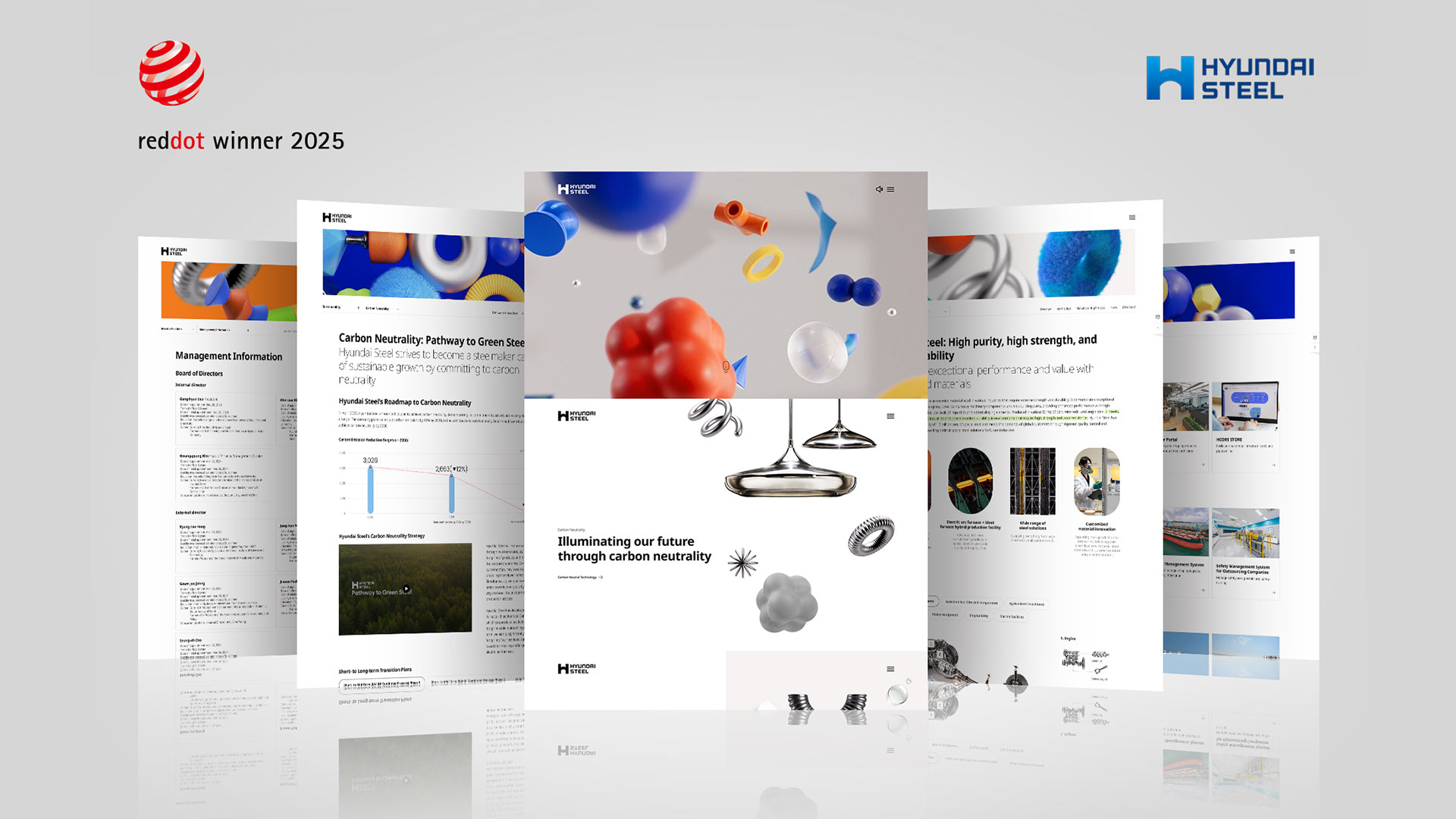 현대제철 홈페이지, 레드닷 디자인 어워드 본상 첫 수상