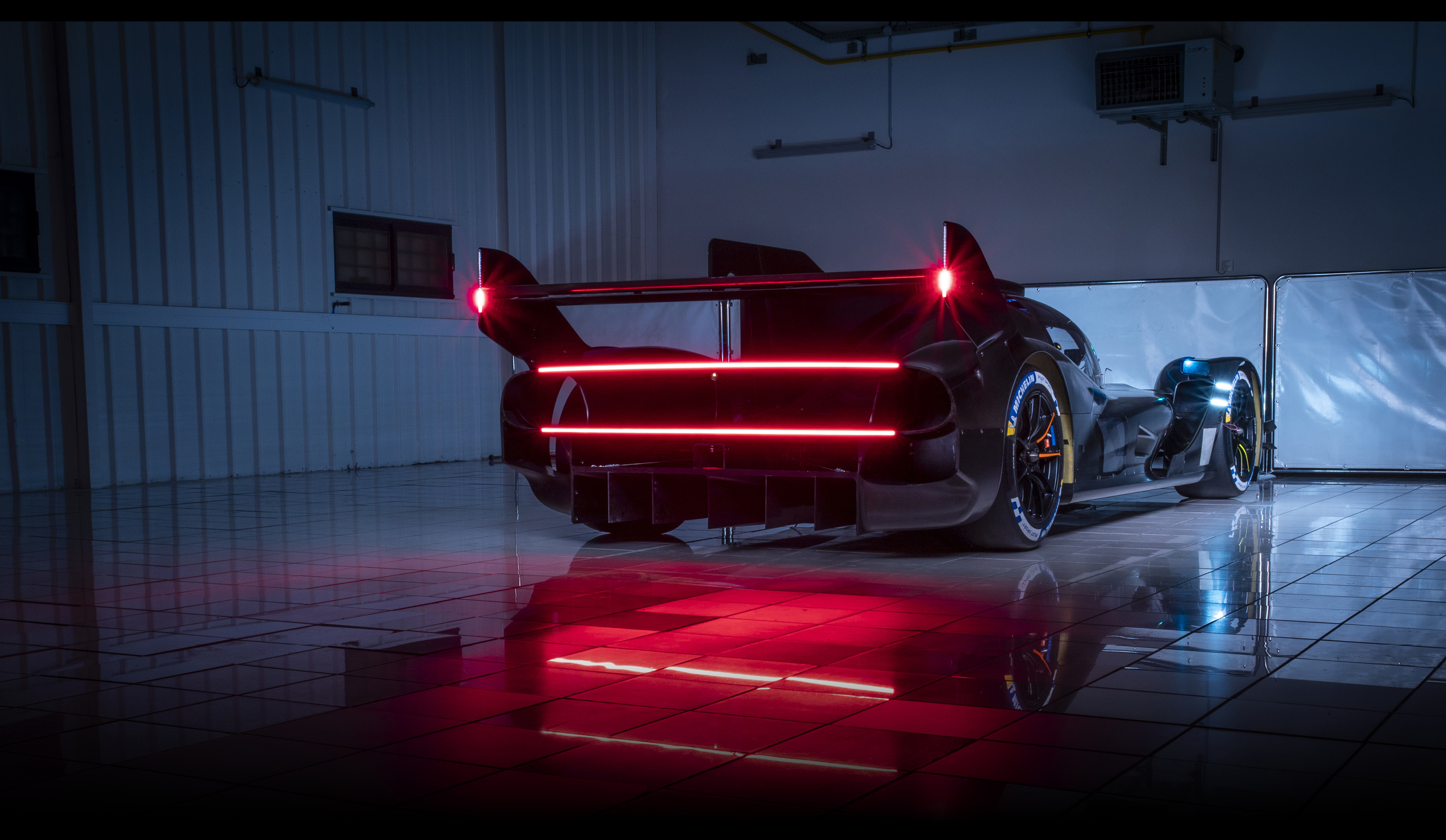 Rear view of the Genesis GMR-001 hypercar