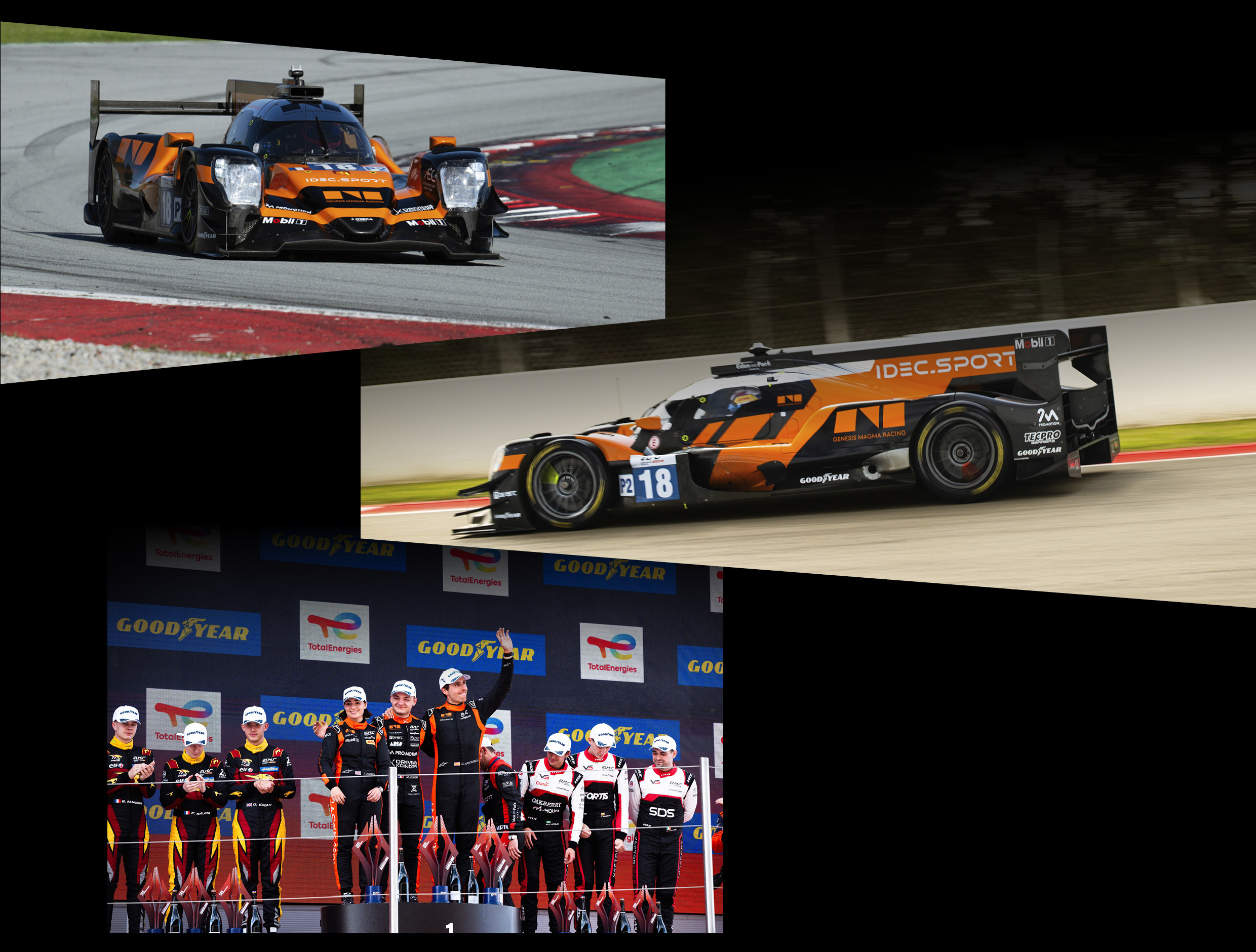 제네시스 마그마 레이싱이 ELMS 개막전에서 우승한 모습